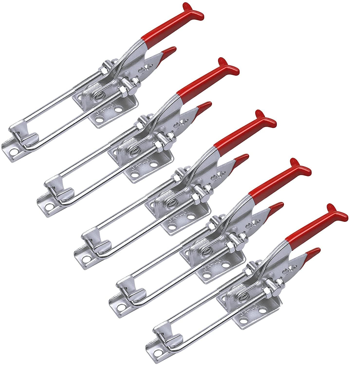 SKYCY 5-Pack 2000lbs Capacity Heavy Duty Toggle Clamps Adjustable Latch U Bolt Self-lock Toggle Latch (A0431-5 PCS)
