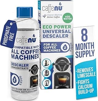 Universal Coffee Machine Descaler Compatible with Nespresso, Lavazza, Dolce Gusto & Philips - 200ml (2 Uses) - Limescale Remover for Hotter, Better Tasting Coffee