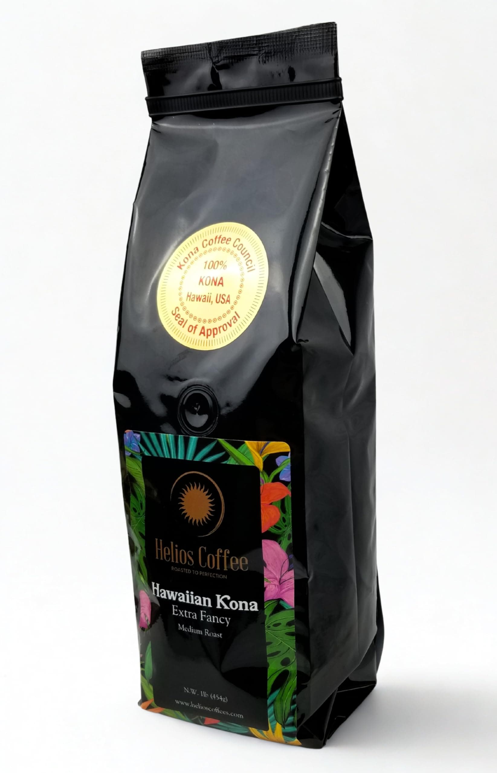 100% Hawaiian Kona Coffee, Extra Fancy - Whole Bean - 1lb.