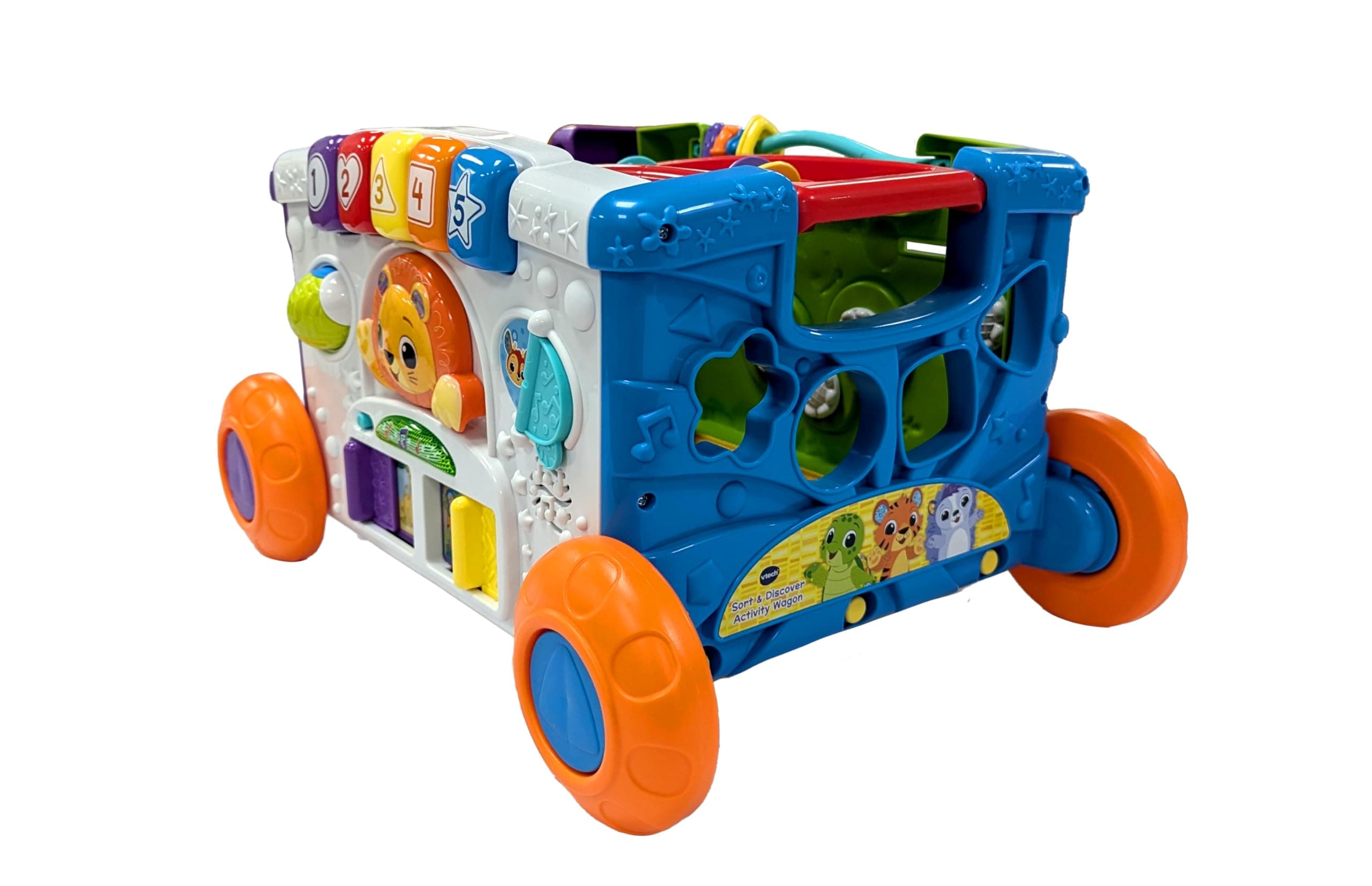 Sort & Discover Activity Wagon - Multicolour | Load up and get ready to roll with four sides of play including an activity panel | Suitable ages 12m + up