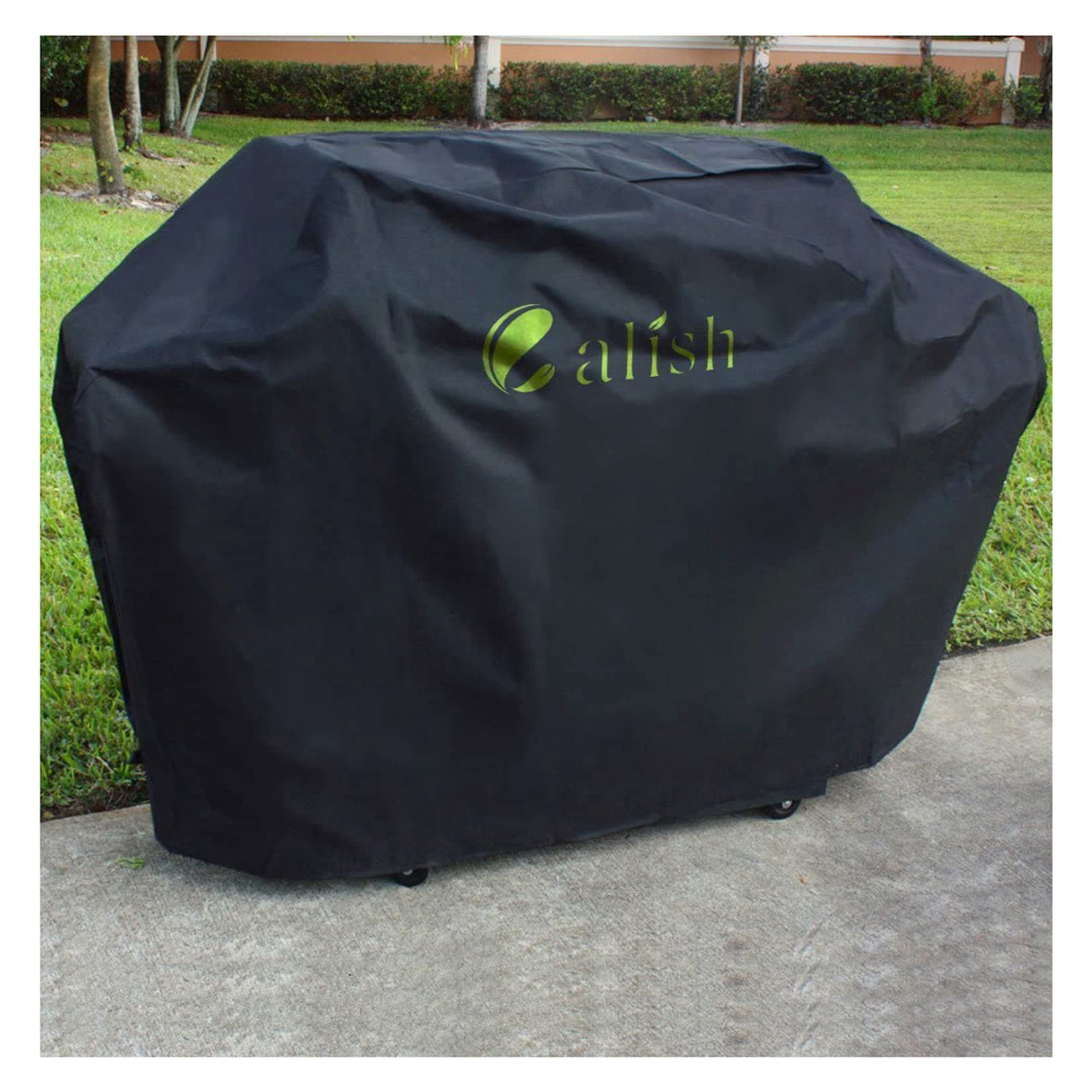 CALISH Barbecue Cover Heavy Duty Waterproof Breathable Oxford fabric Extra Large 170cm (Black)