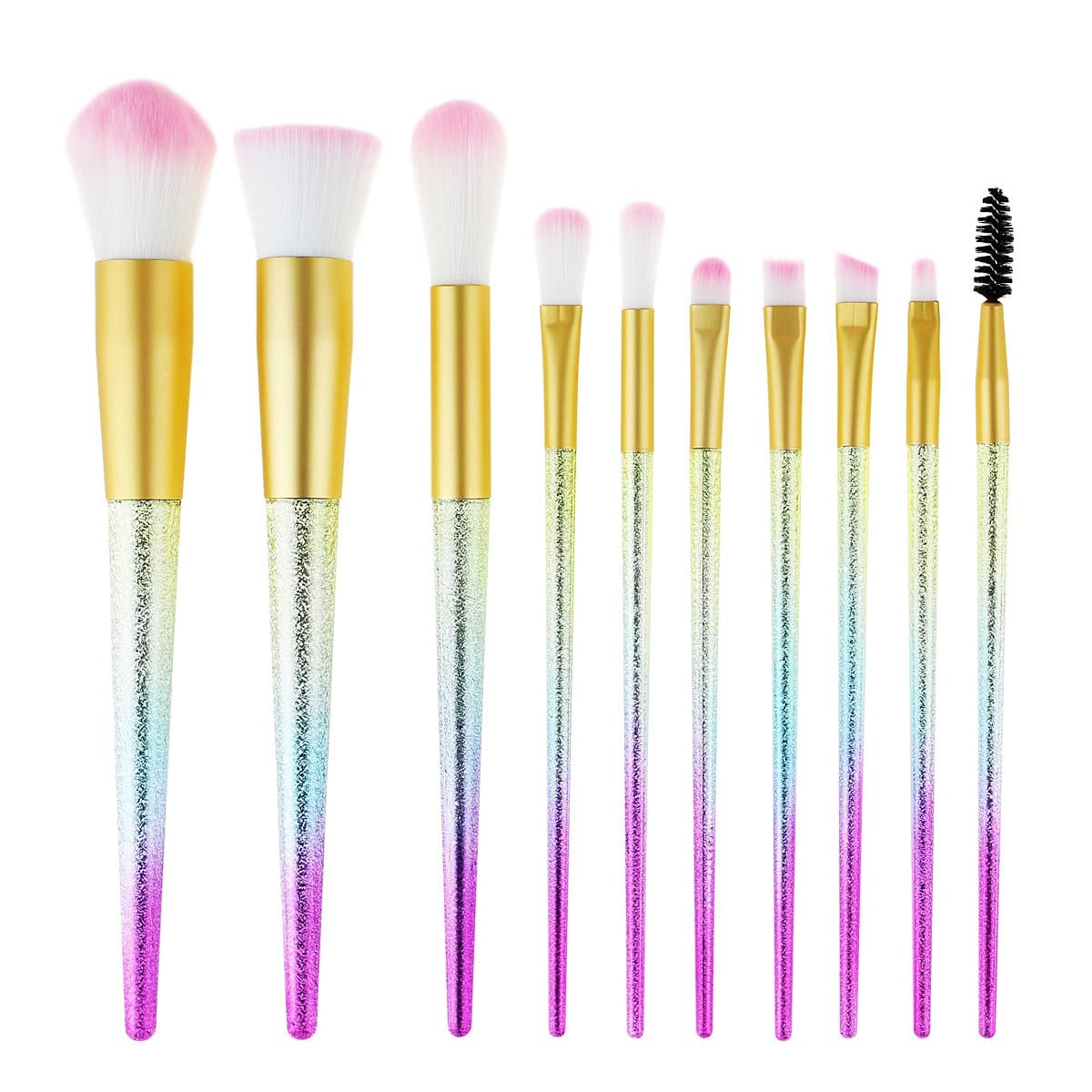 Makeup Brushes, Ranphykx 10PCS Make up Foundation Brush Eyeshadow Blusher Powder Blending Lash Brush Cosmetic Tool Makeup Brush Set