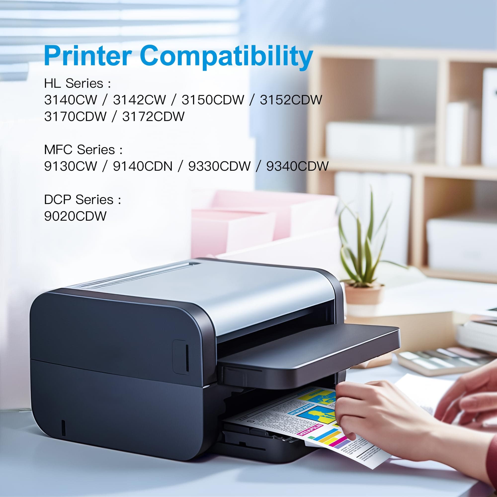 Uniwork Compatible Toner Cartridges for Brother TN-241/245 for Brother DCP-9020CDW DCP-9015CDW HL-3140CW HL-3150CDW HL-3170CDW MFC-9330CDW MFC-9140CDN MFC-9340CDW MFC-9130CW (Package may vary)