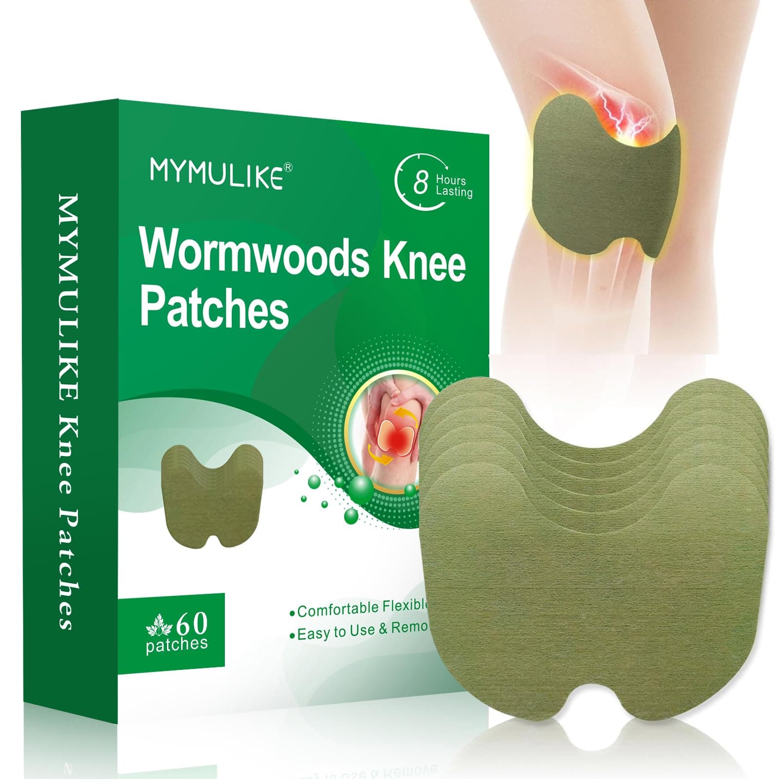 - 60PCS Knee Patches, Herbal Knee Patch, Warming Herbal Patches for Knee Patch Paste Long Lasting Reduction of Joint Uncomfortable