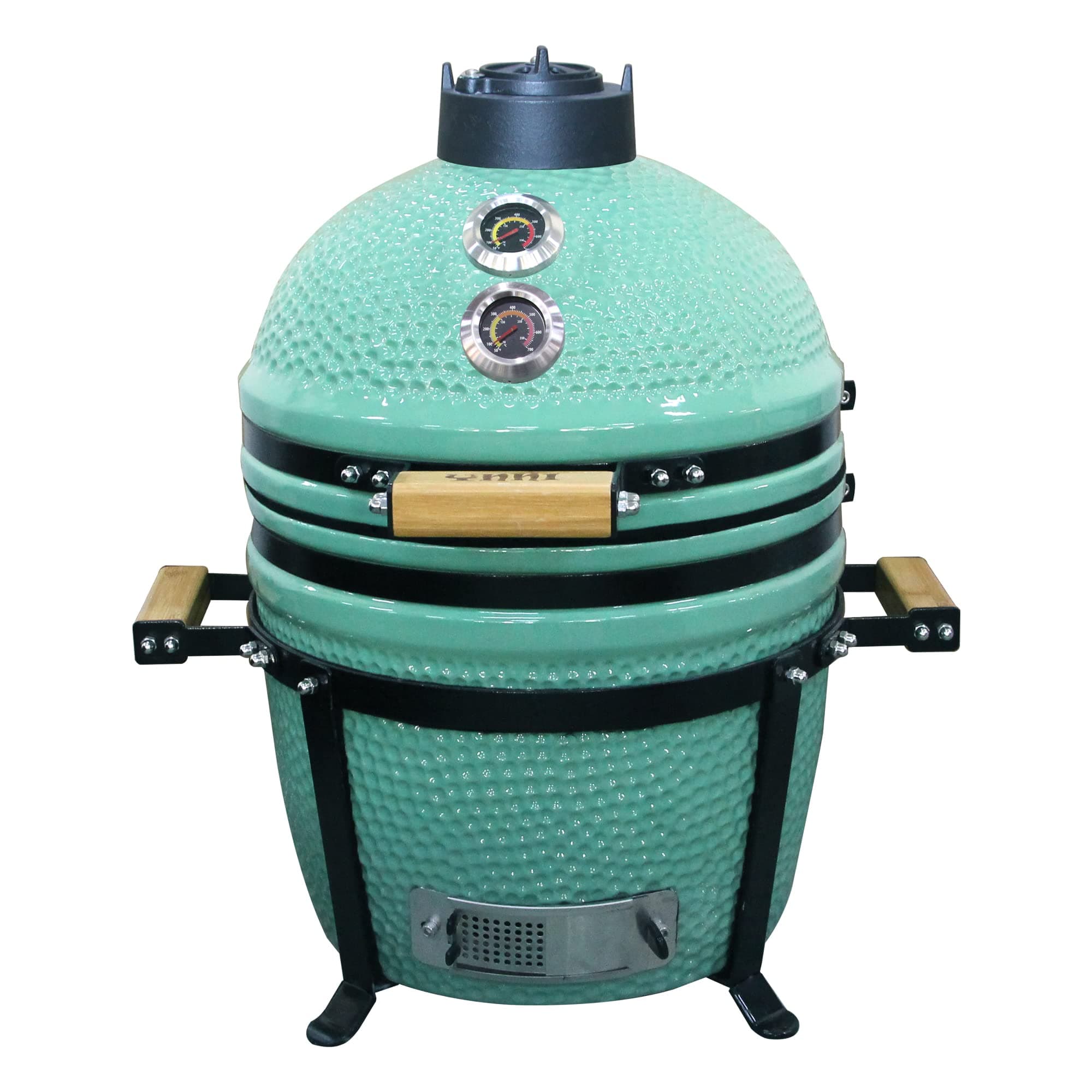 YNNI KAMADO TQ0015CY 15.7" Free Standing Kamado, Grill, Bespoke CYAN, Light Blue,BBQ, Ceramic, Egg, Smoker, TQ0015CY