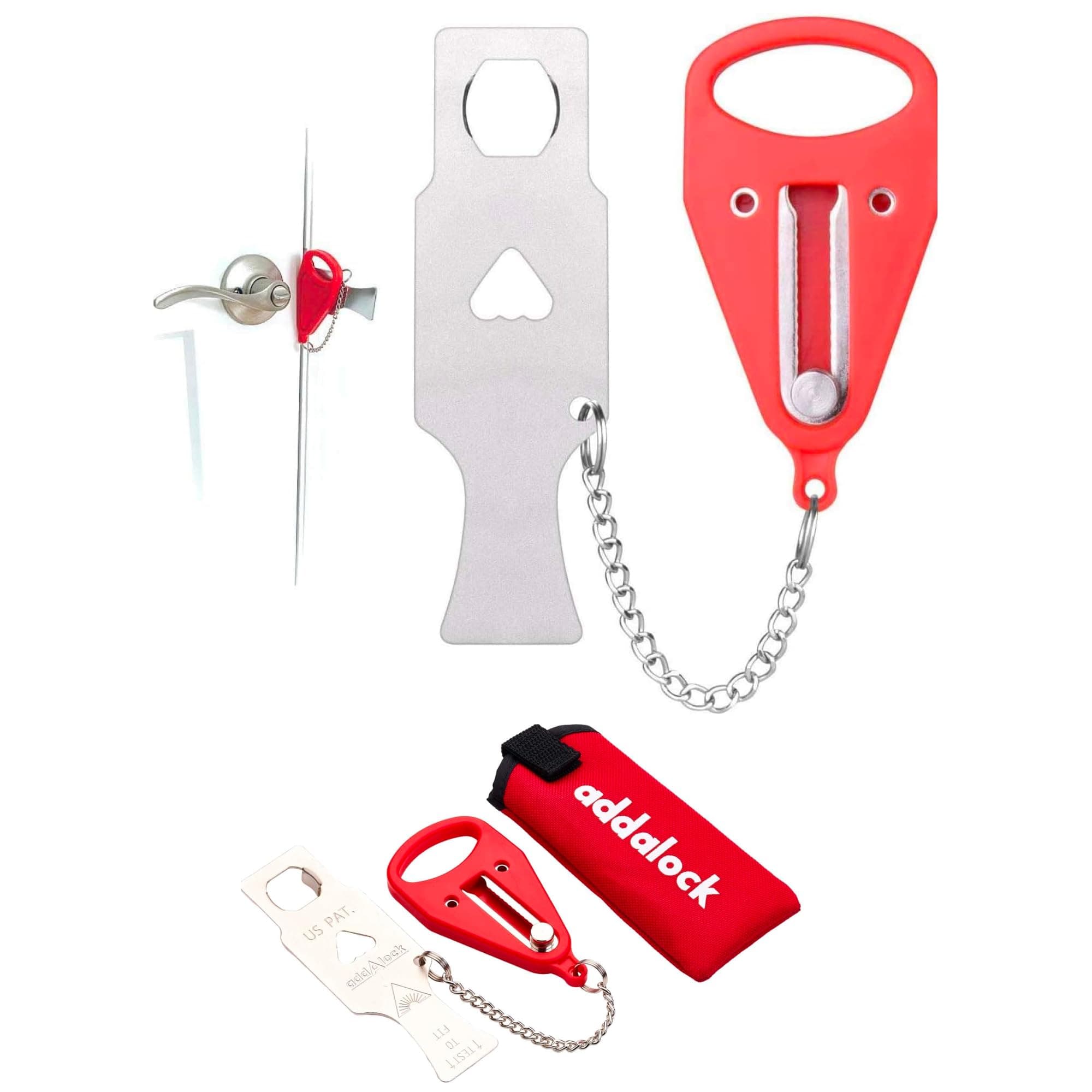 Addalock - (1 Piece) The Original Portable Door Lock, Travel Lock, AirBNB Lock, School Lockdown Lock