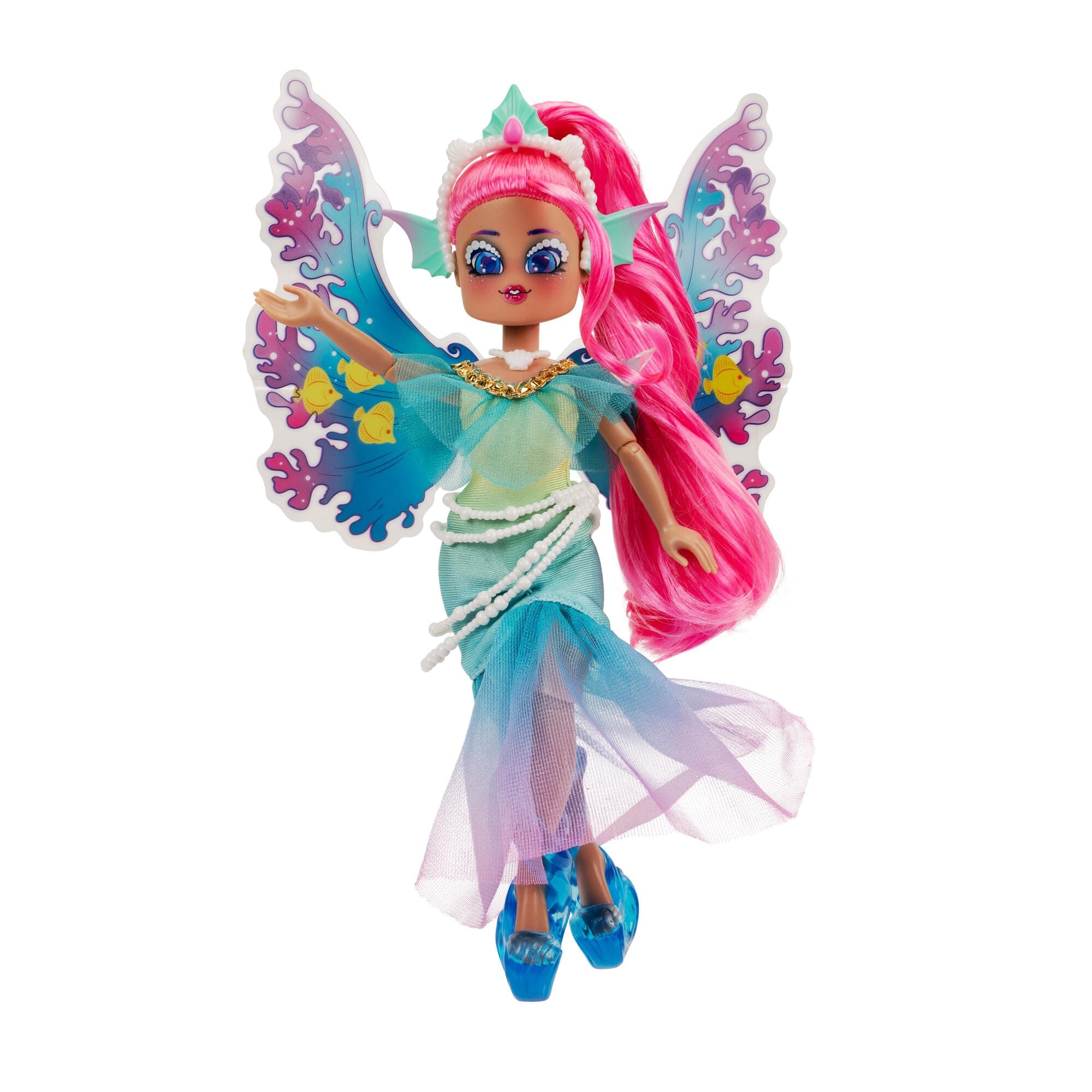 Jazwares Royale High 9-Inch Fashion Doll - Mermia The Water Fairy, Wave 1, Series 1 - Fairy Journal, Comb, and Virtual Item Code Included - Ages 5+