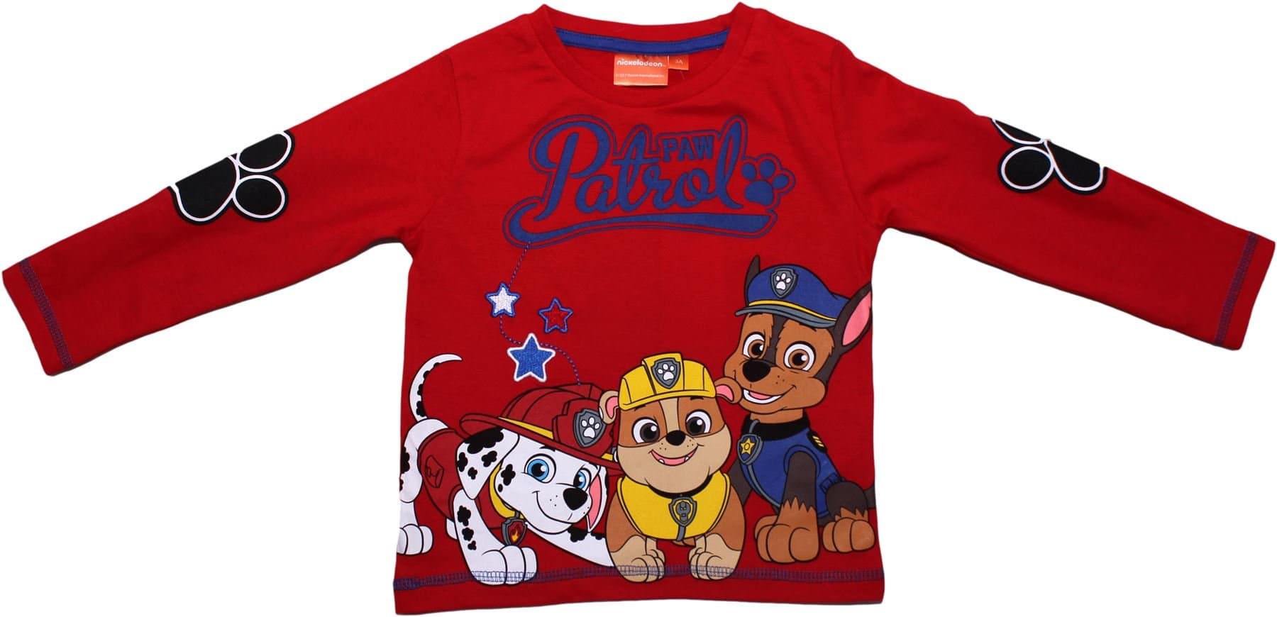 PAW PATROL BOYS Rockey Marshall Chase Embroidered Long Sleeve T Shirt