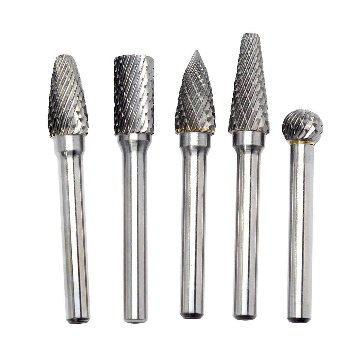 5Pcs 10MM Head Tungsten Carbide Rotary Burr Set 1/4-Inch Shank Carbide Burrs For Die Grinder Cutting Burs Grinder Drill Metal Polishing…