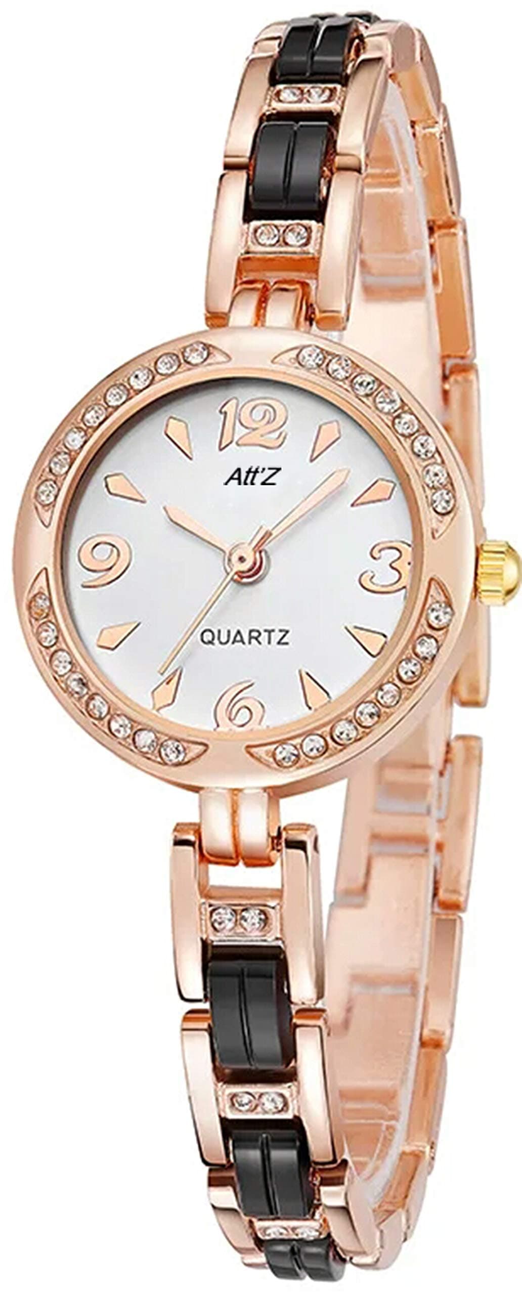 ATTRACTIONZ Micacchi Analogue Beige Anchor Dial Crystal Glass Women's Watch (Multicolour)