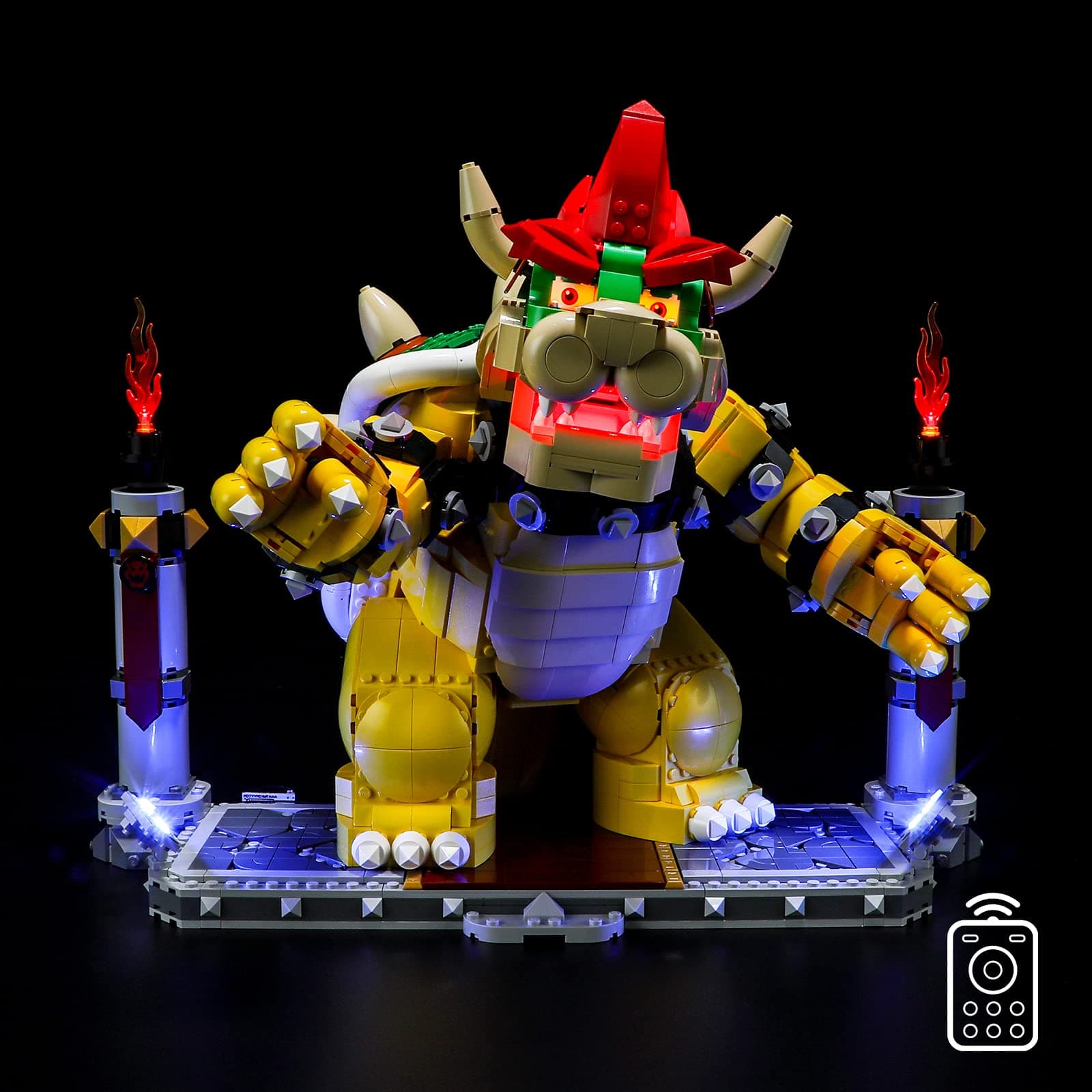 71411 LED Light for Lego The Mighty Bowser - Compatible with Lego Super Mario Building Blocks Model - Without Lego Set