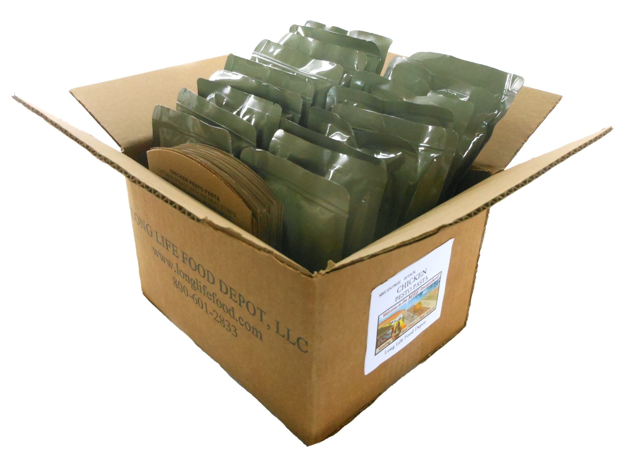 Long Life Food Depot MRE Chicken Pesto Pasta Entrees- 18 Pack