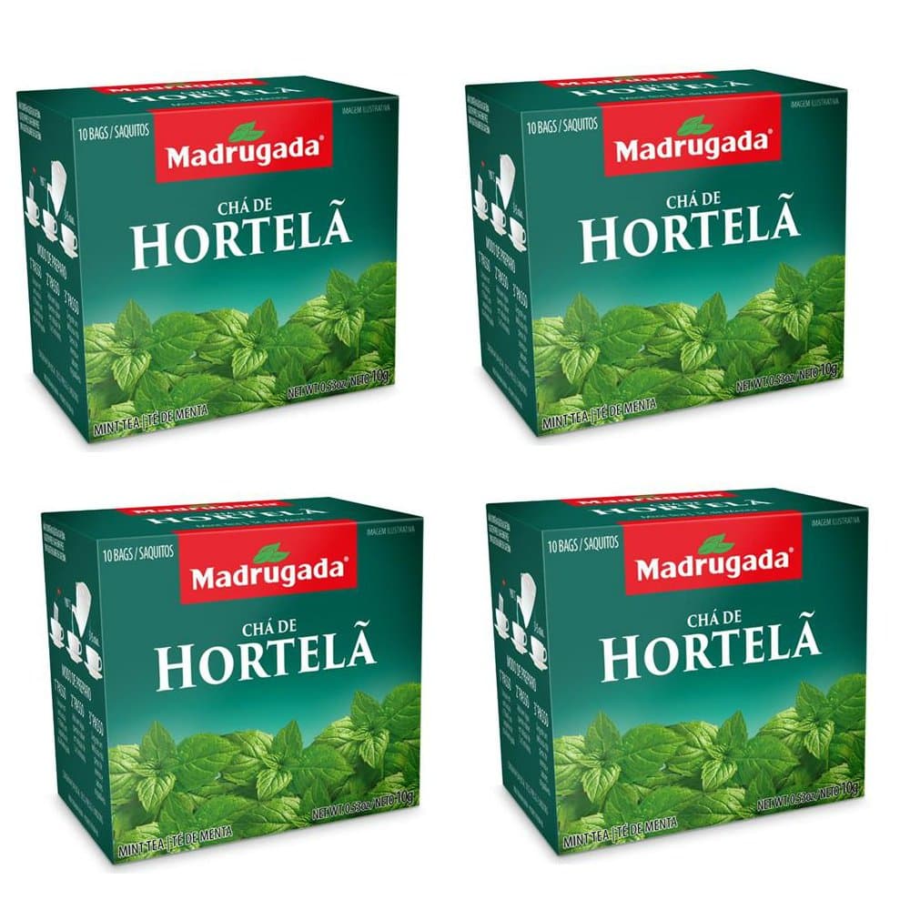 Cha de Hortela - Mint Tea for Oral Health Bad Breath - Natural - 40 Bags