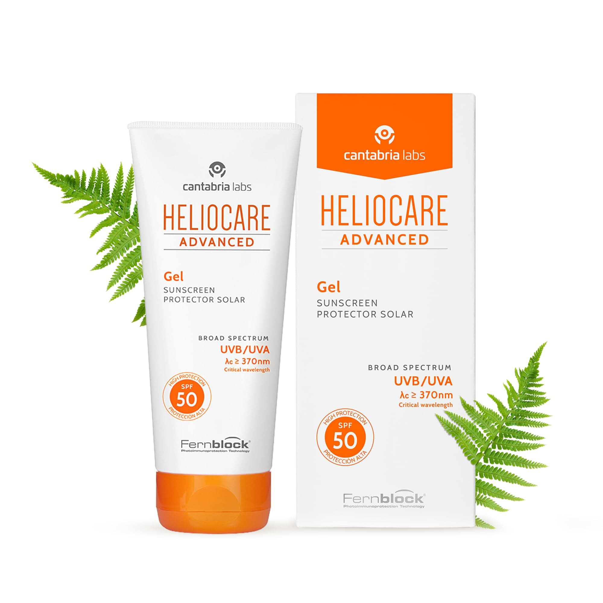 Heliocare Advanced Gel SPF 50 50ml / Lightweight Gel Sunscreen For Face / Daily UVA and UVB Anti-Ageing Sun Protection / Combination, Oily and Normal Skin Types / Matte Finish