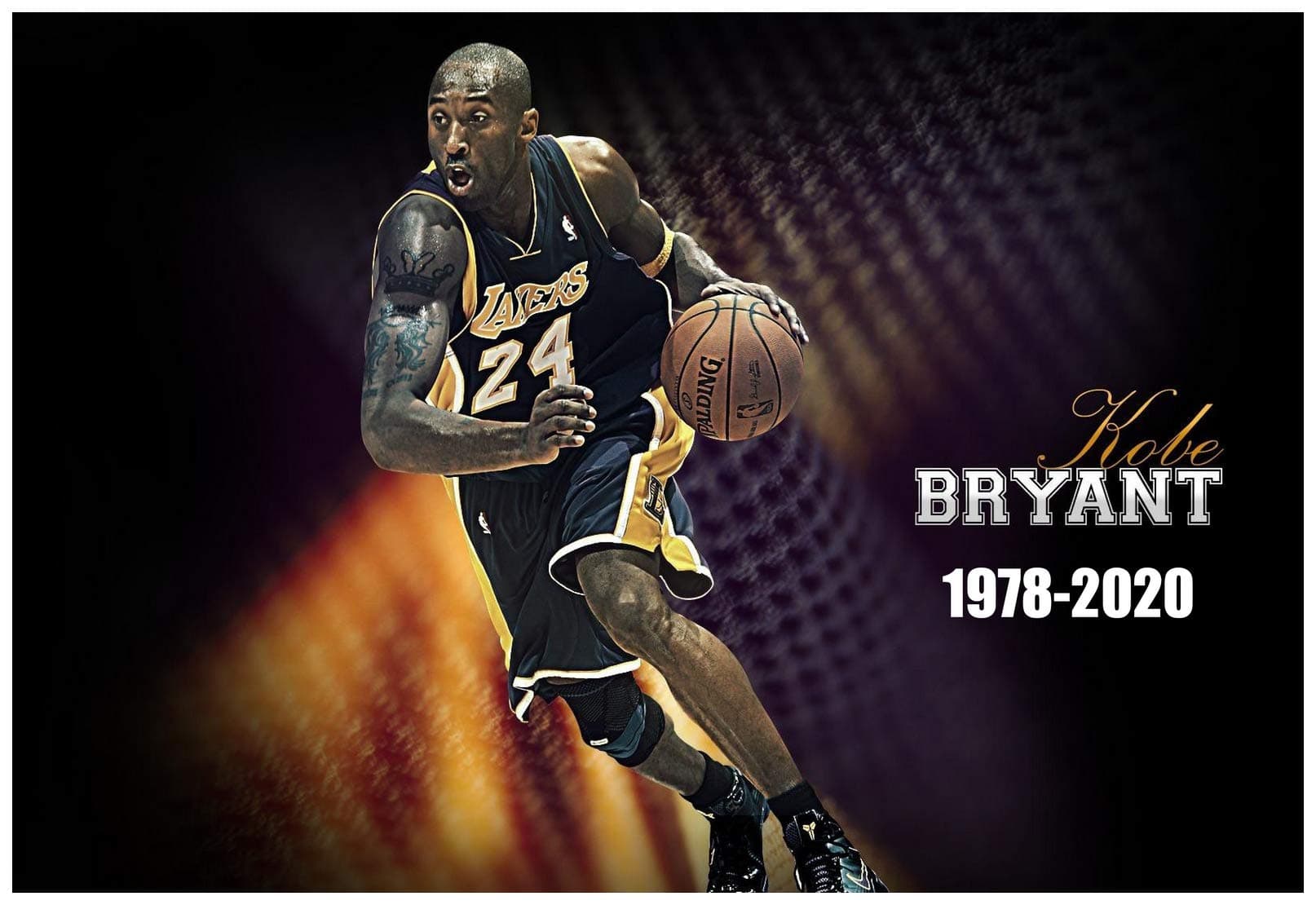 Kobe Bryant Poster Print 24 x 36 Inches USA Shipped - Wall Art - Decor - Frame Ready