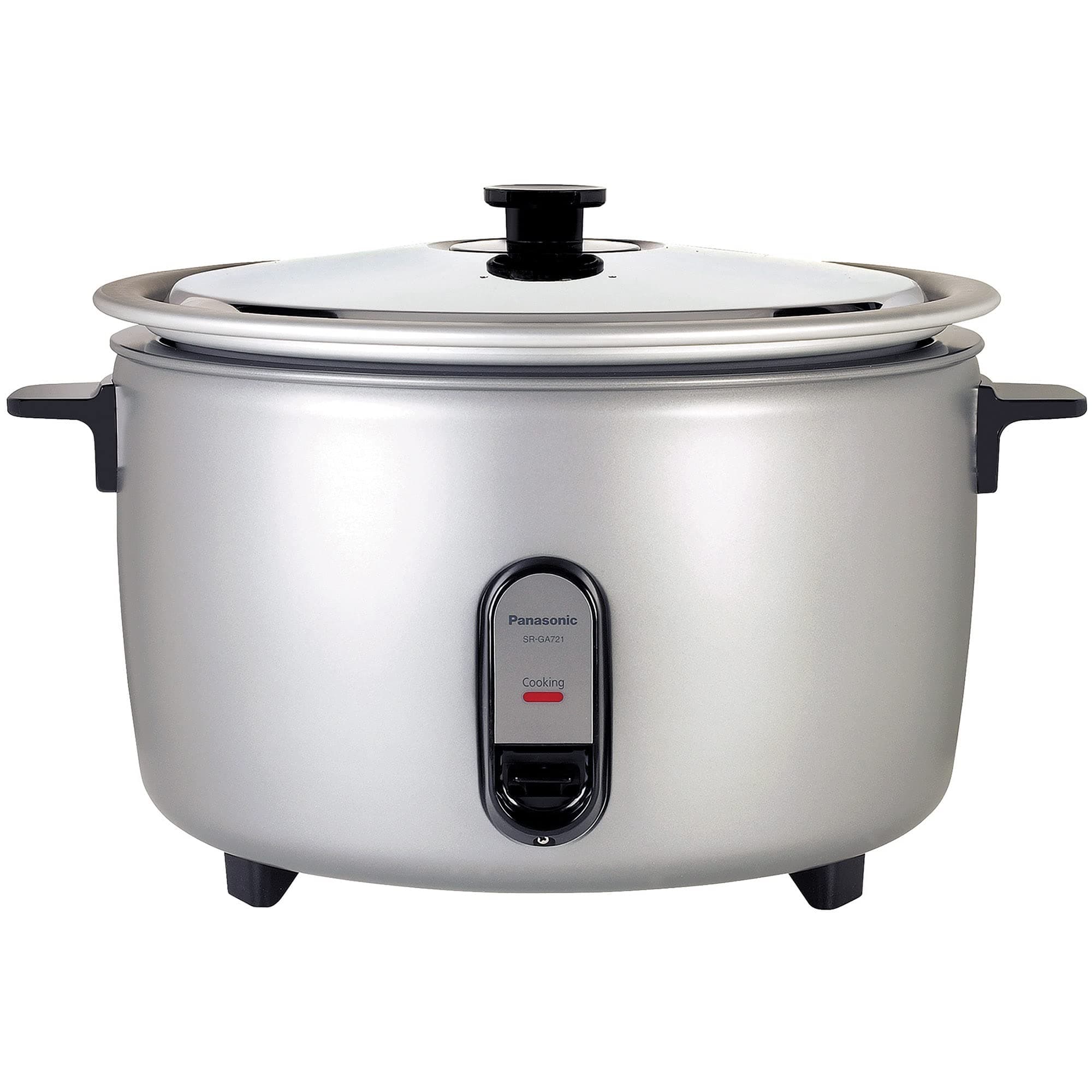 Panasonic Commercial Electric Rice Cooker, 208V Extra-Large Capacity 80-Cup (Cooked), 40-Cup (Uncooked) with One-Touch Operation - SR-GA721L - Silver