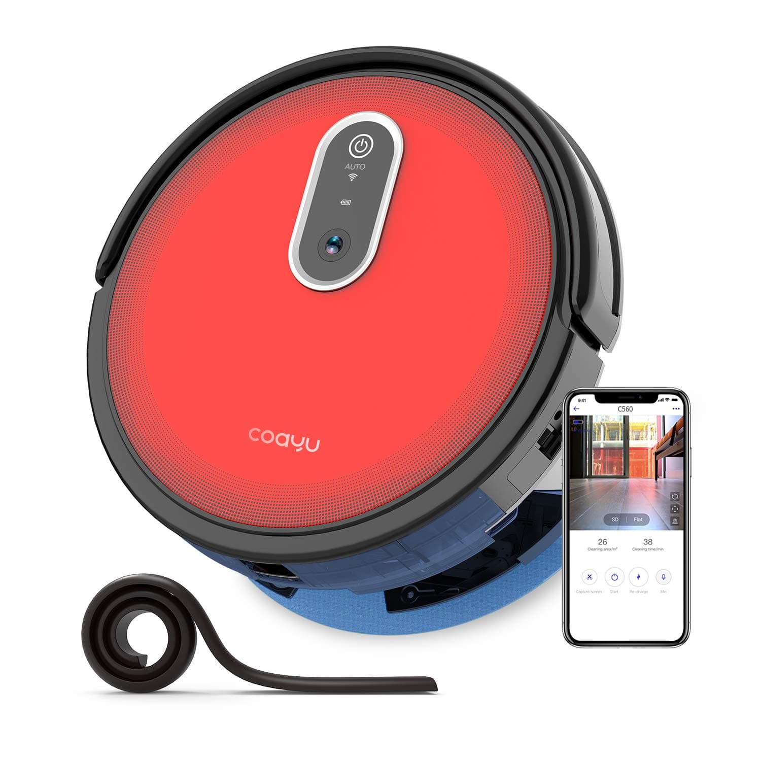 Robot Vacuum Cleaner, Robotic Vacuum 85Min House Wooden Robot Good for Pets Family,hardfloor Tiles