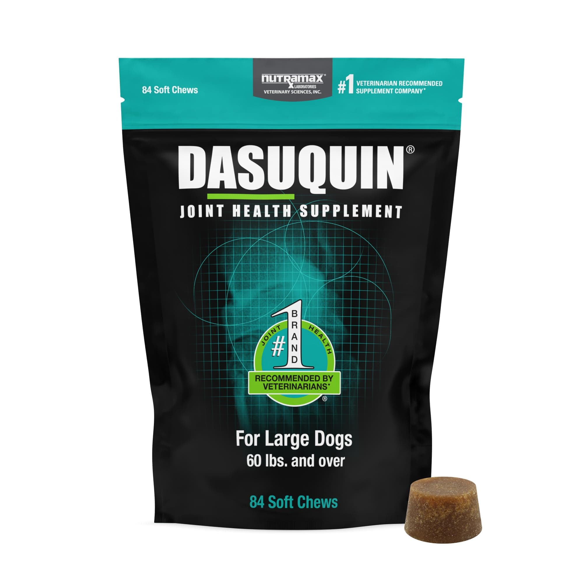 Nutramax Dasuquin for Large Dogs, Joint Health Supplement, Contains Glucosamine for Dogs, Plus Chondroitin, ASU and More, Supports Healthy Joints, Soft Chews, 84 Count