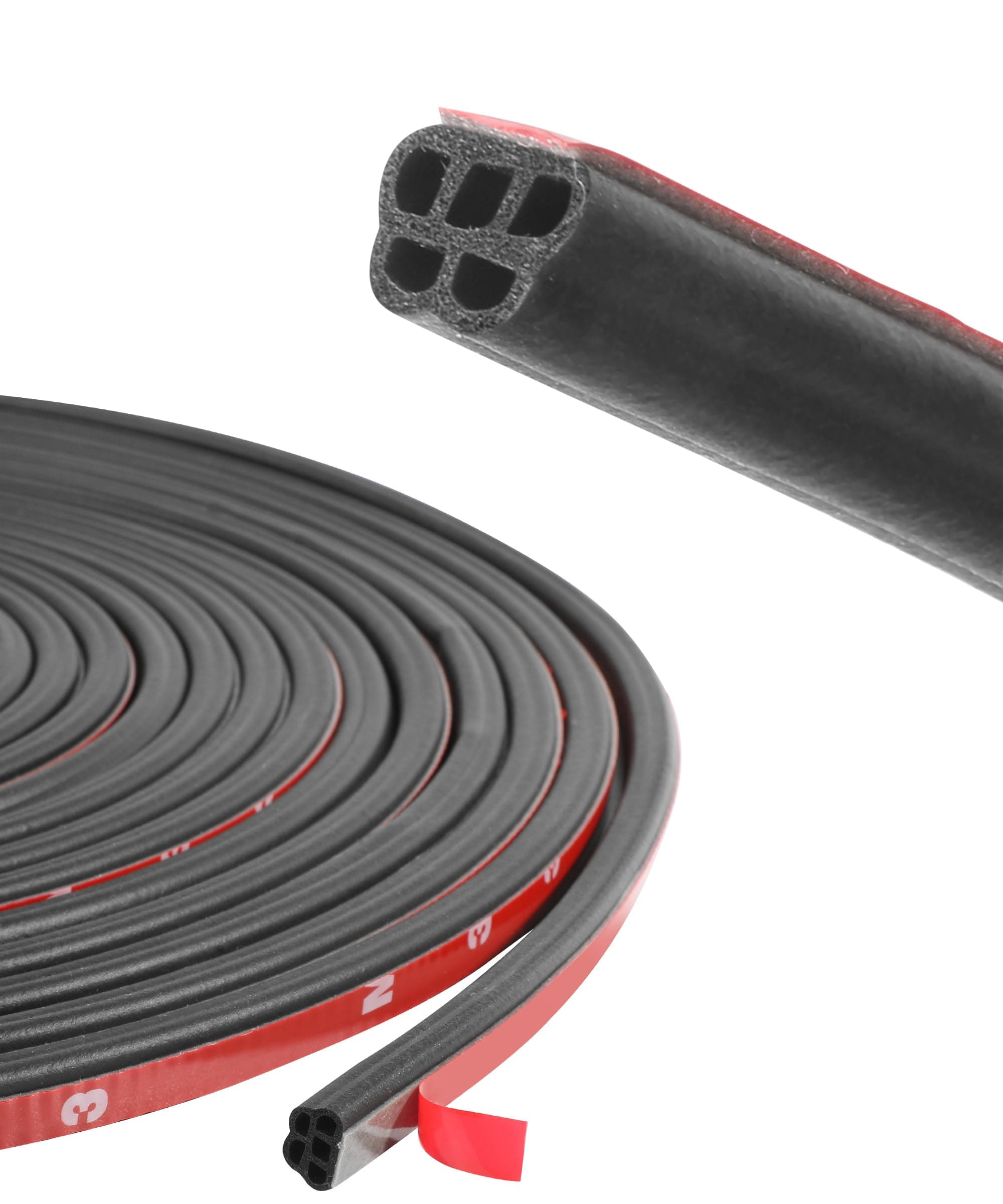 RACOONA 33 Feet Weather Stripping,Rubber Seal Strip,Car Accessories Self Adhesive 5-Hole Car Door Seal Strip,Automotive Weather Stripping,Universal Auto Weatherstrip,Fit for Cars,Trucks,RVs,Boats