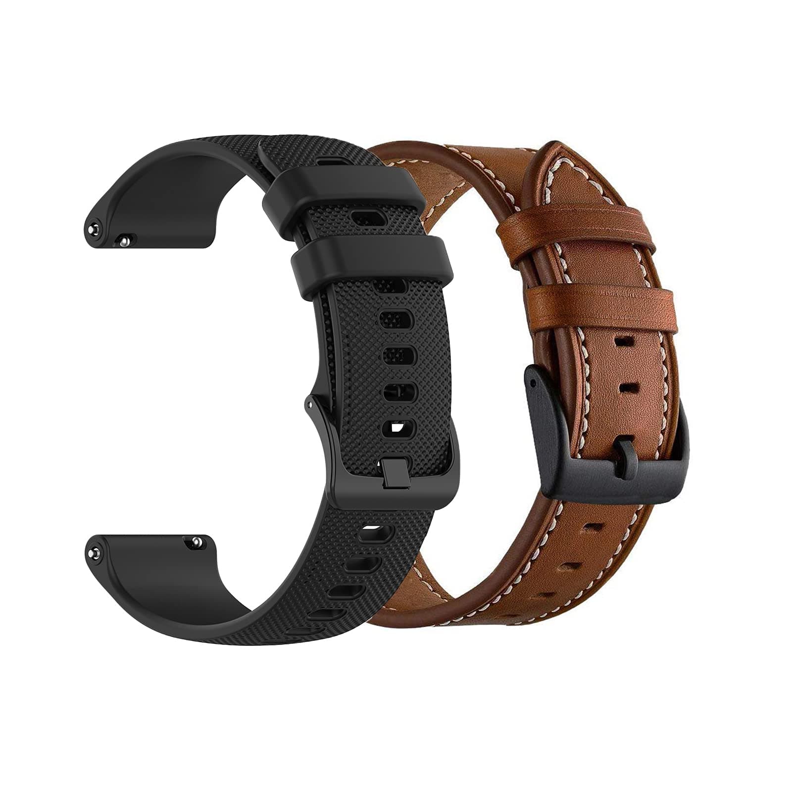Yeejok Compatible for Fossil Gen 6/5E 44mm Straps Silicone+Leather, 22mm Watch Straps Replacement Compatible for Fossil Gen5 Men's Carlyle Garrett/Women's Julianna/Gen 4 Explorist HR Smart Watch