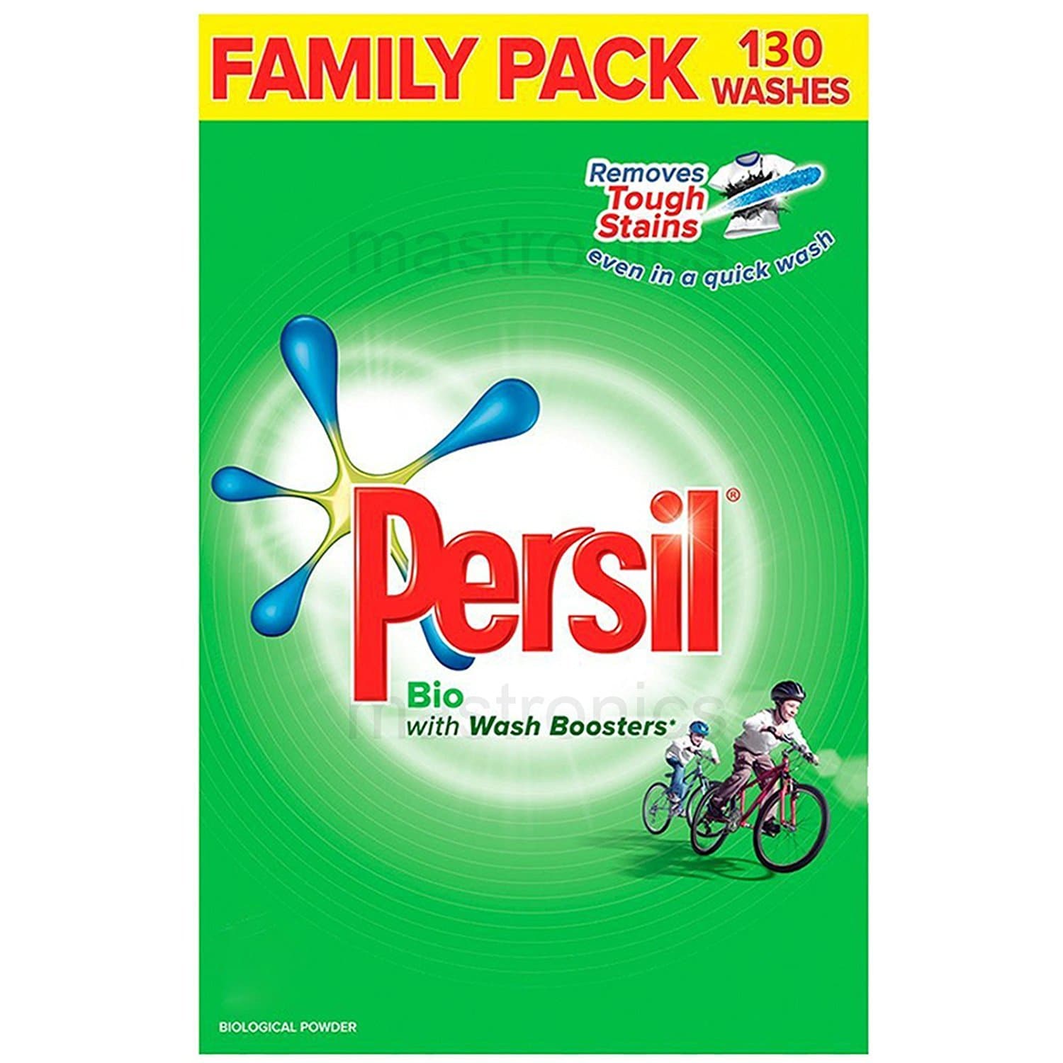 Family Size Bio Washing Powder - 130 Washes - Laundry Cleaning Detergent - Cleans Tough Stains Even in a Quick Wash.