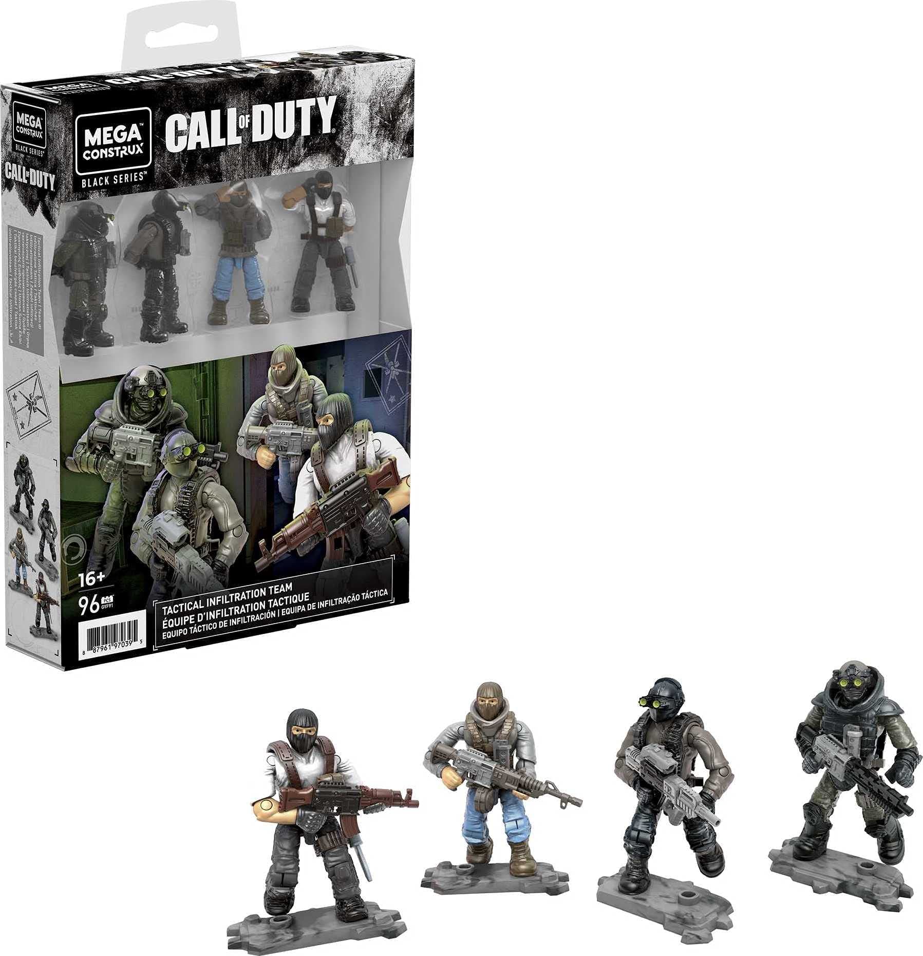 Black Series GYF91 Call of Duty Tactical Undercover Team – Pack of 4 Mini Articulated Figures + Accessories