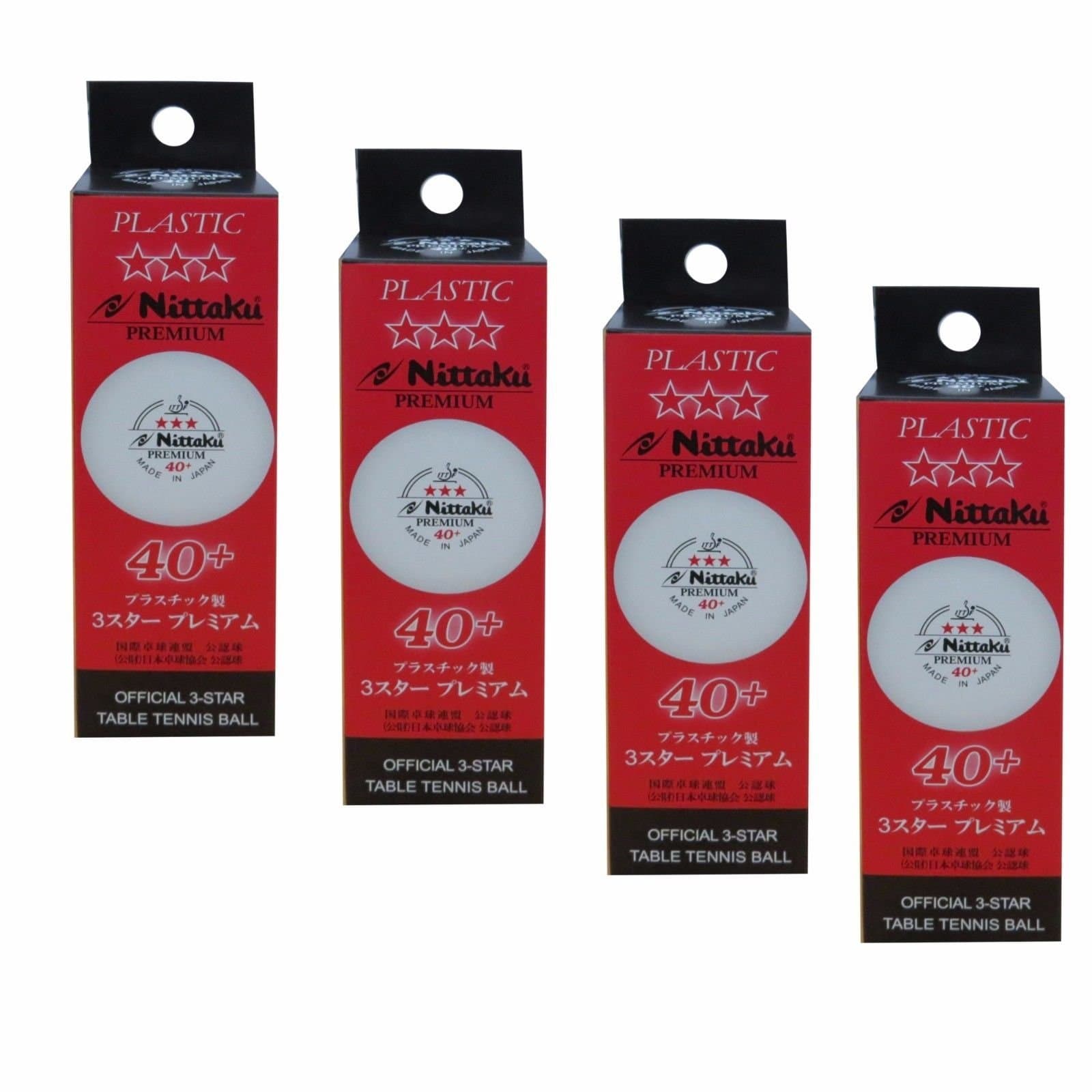 NITTAKU 3-Star Premium 40+ Table Tennis Balls