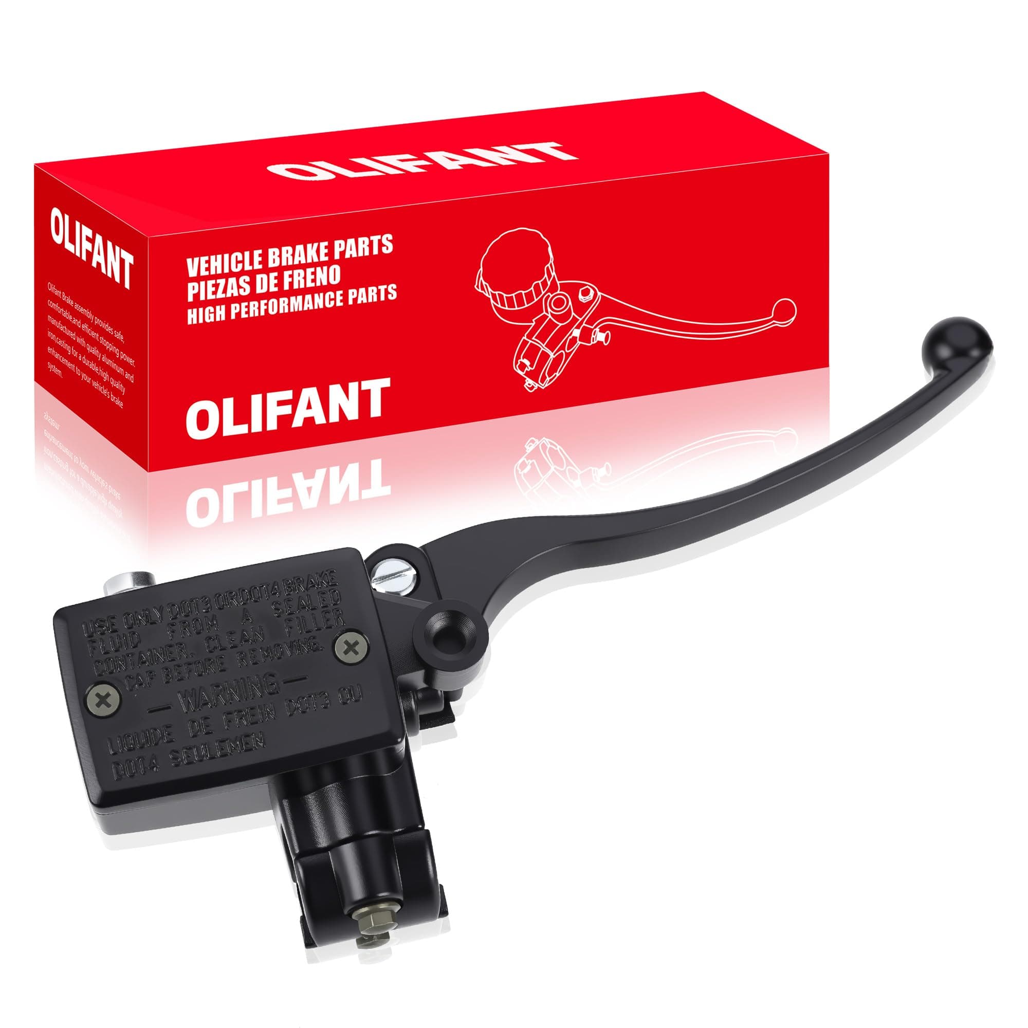 OLIFANT Brake Master Cylinder Handle for Honda TRX 250-450, Foreman 500, Rubicon FourTrax, 300-420 Rancher, Recon 250, Rincon, Sportrax 7/8 ATV Hydraulic Brake Lever