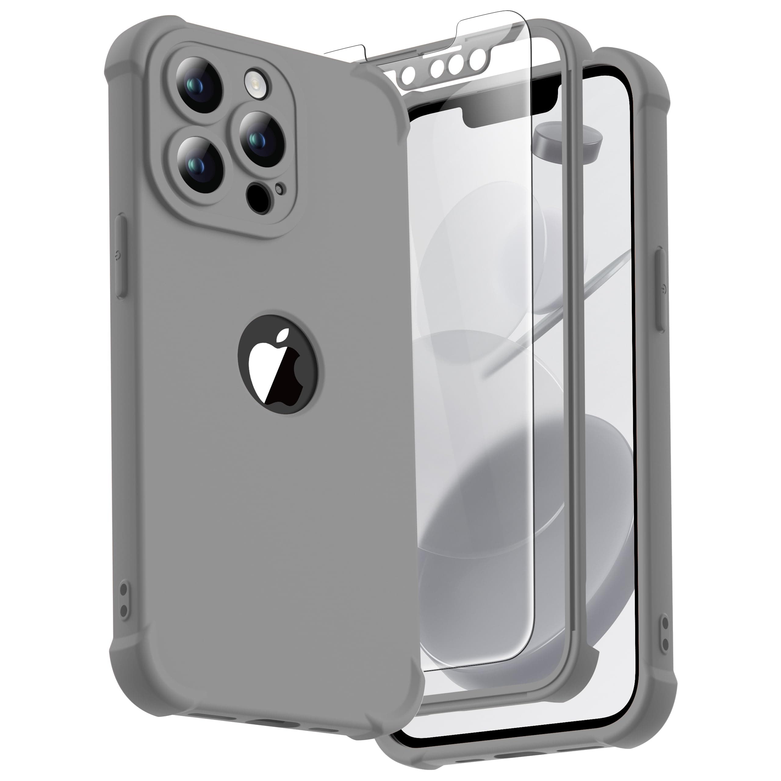 ORETECH for iPhone 13 Pro Max Case, with [2 x Screen Protectors] [15 Ft Military Grade Drop Test] [Camera Protection] 360° Shockproof Slim Thin Phone Case for iPhone 13 Pro Max Cover 6.7" - Space Grey