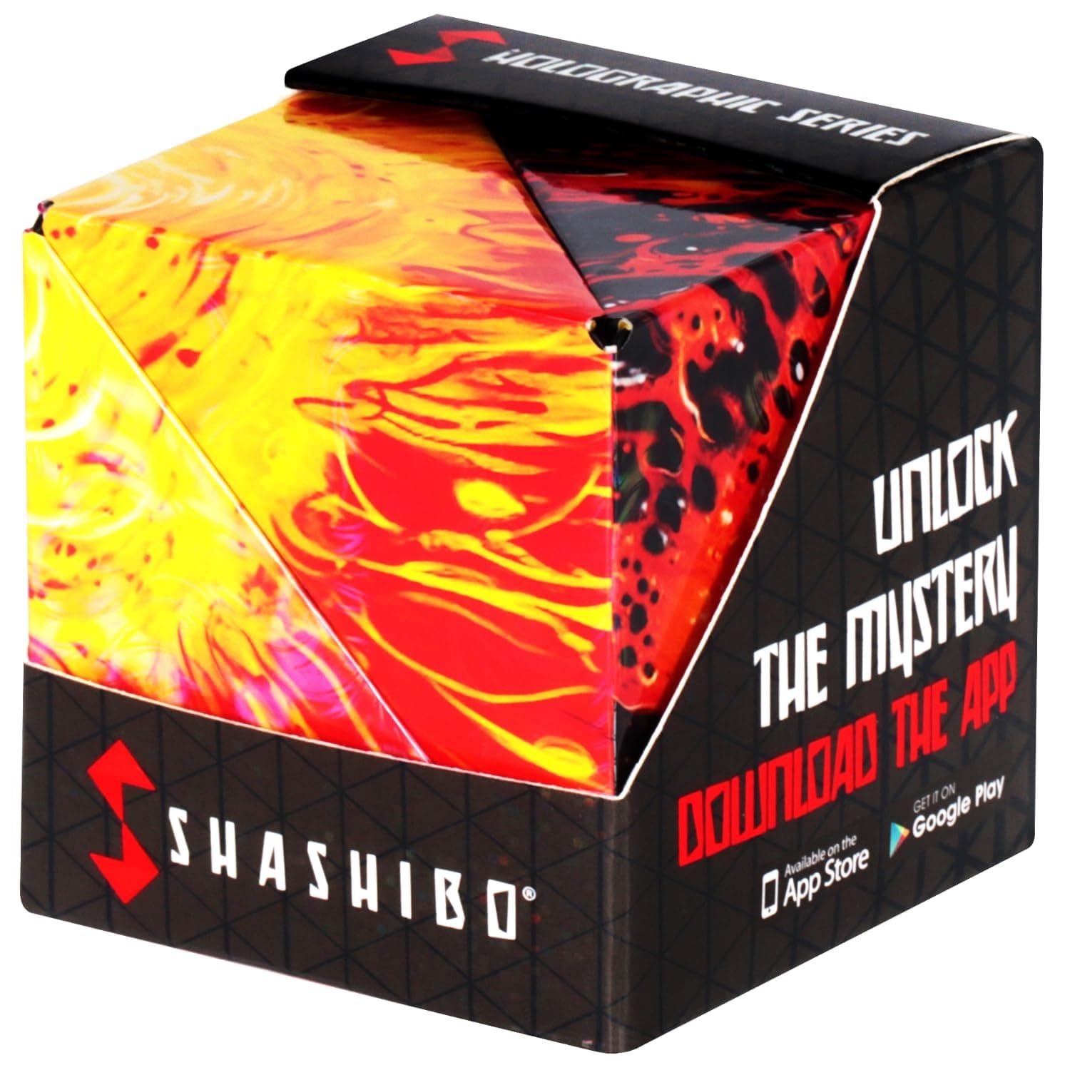 Shashibo Shape Shifting Box - STEM Fidget Toy with Ultra Strong Magnets - Sensory Puzzle Cube Transforms Into 100+ Shapes, Easter Basket Stuffers Gift for Kids, Teens, and Adults (Solar)