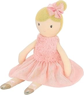 Bearington Collection Plush Ballerina Doll Soft Ballet Stuffed Animals - Dance Recital Gifts for Girls - Blondie 16.5"