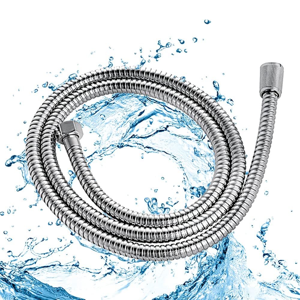 Shower Hose, Flexible Stainless Steel Handheld Shower Hose 5 Ft 60 Inches Replacement Hose for Handheld Shower Extra Long, Chrome