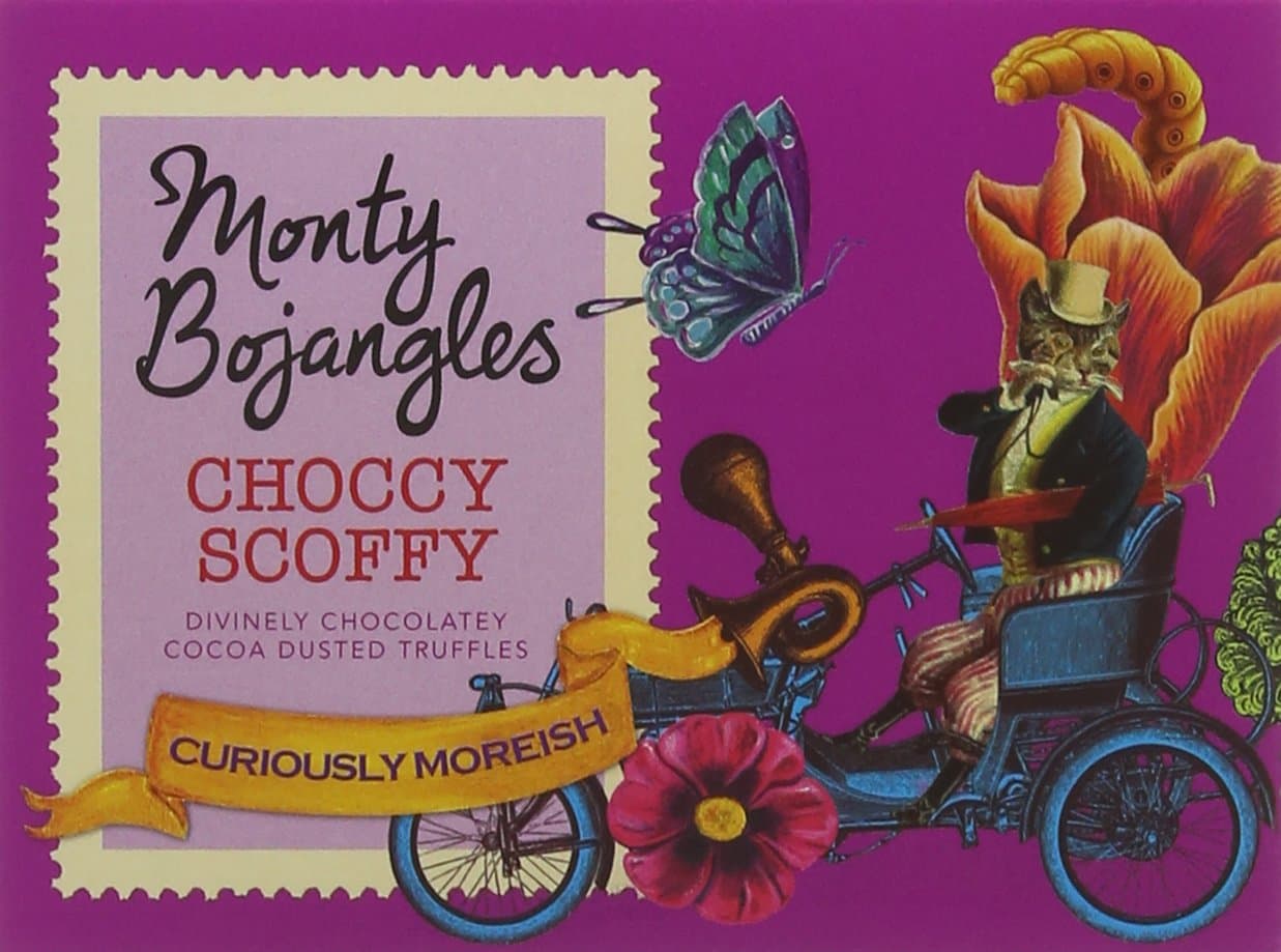 Monty Bojangles Choccy Scoffy Individually Wrapped Cocoa Dusted Truffles, 2 x 135g Packs