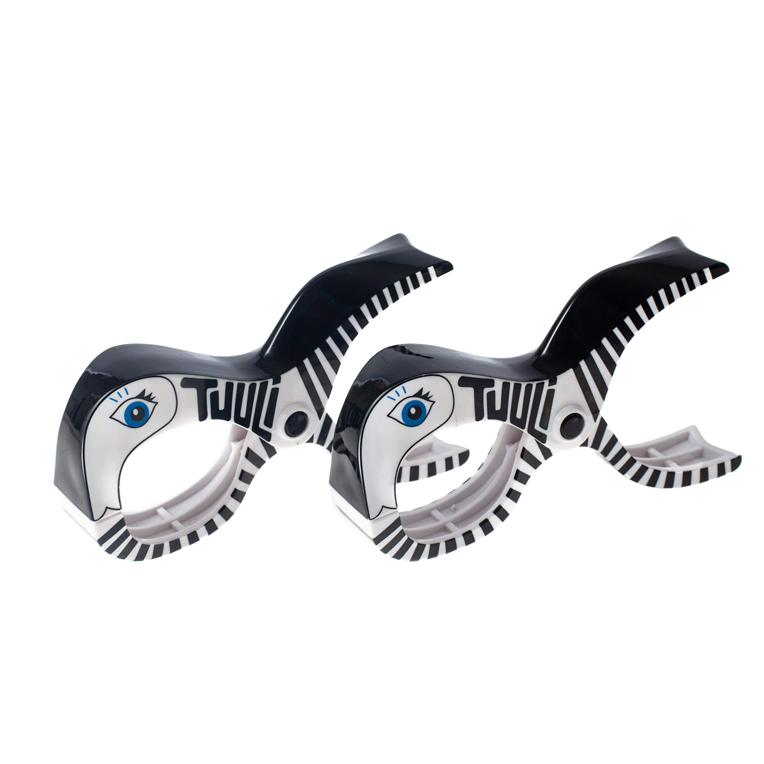 tuuliAccessories Summer Clips Large Pegs for Beach Towel Laundry Clothes Quilt Camping Garden Kite Surf Sunbed Sun Lounger Buggy Accessory (2x Black)