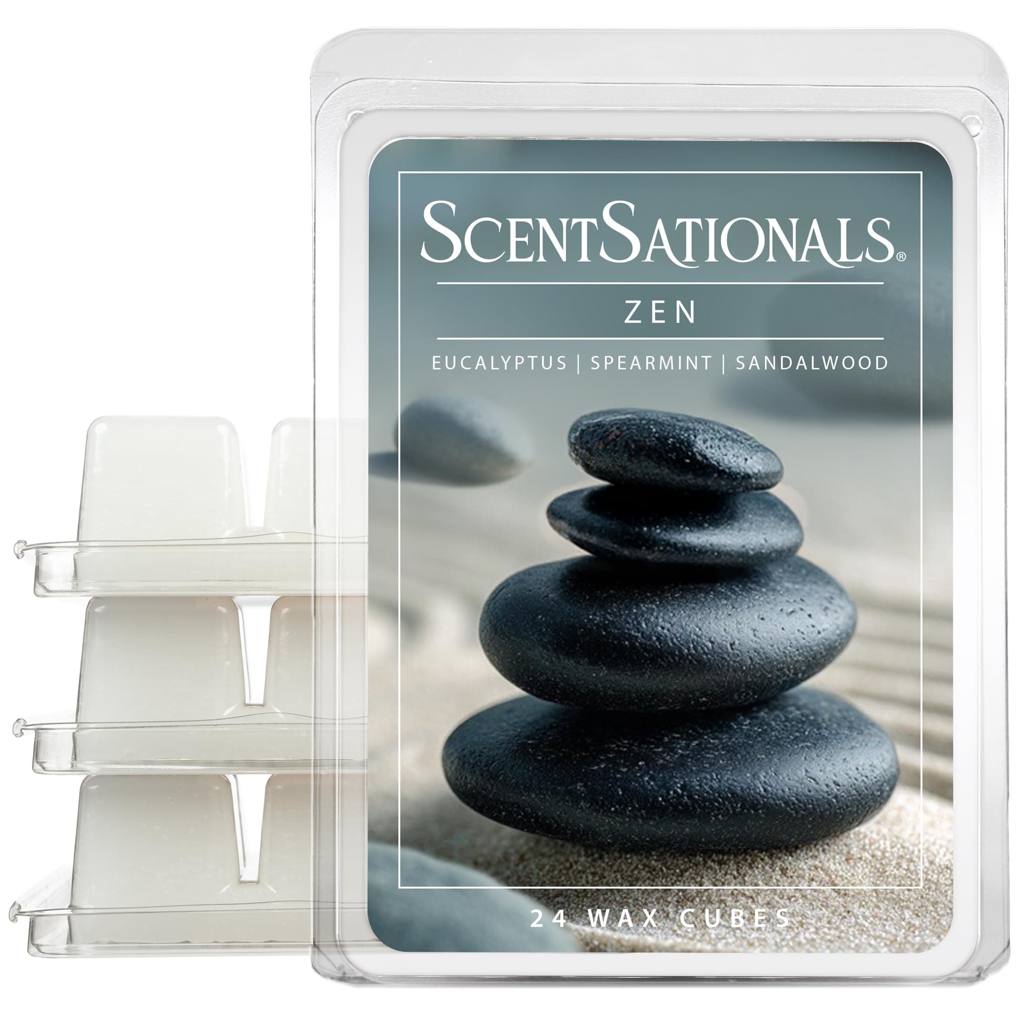 Wax Melts, Wax Cubes Strong Scent -Zen - Long Lasting Scented Melts for Warmer, 10oz (24-Cubes)