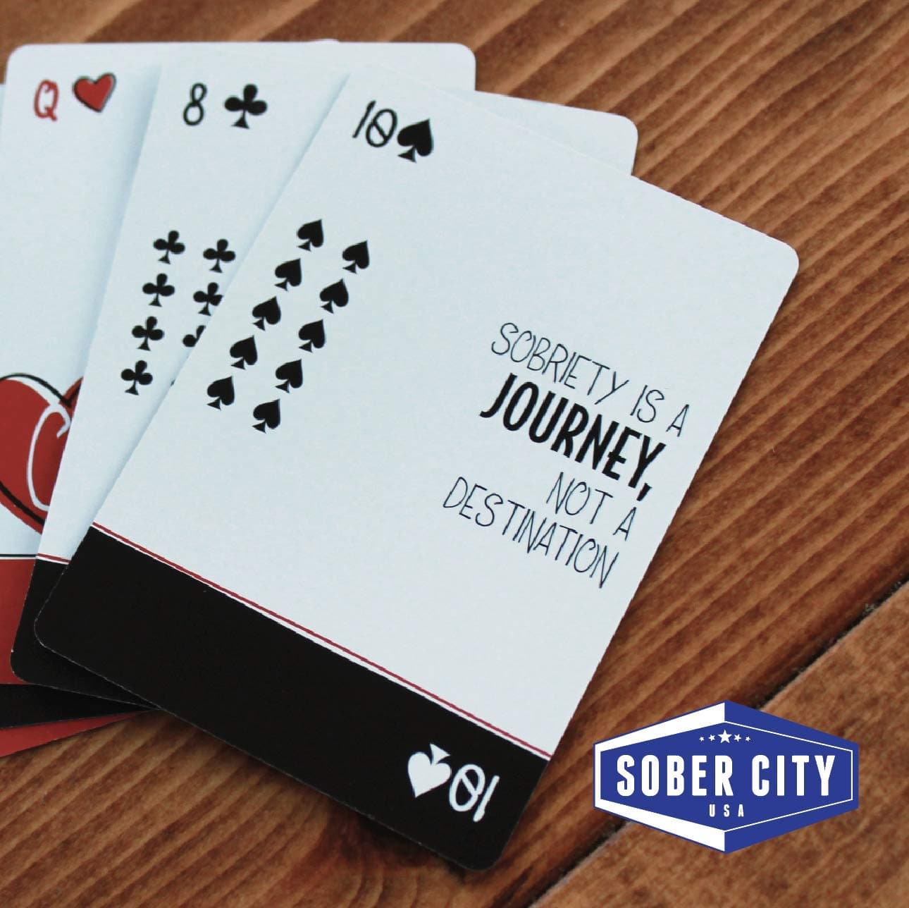 Sober Cards,Alcoholics Anonymous Gifts, Sobriety Gifts for Men, Sobriety Gifts for Women, Sober Gifts, Recovery Gifts, Inspirational Alcoholic Anonymous Playing Cards