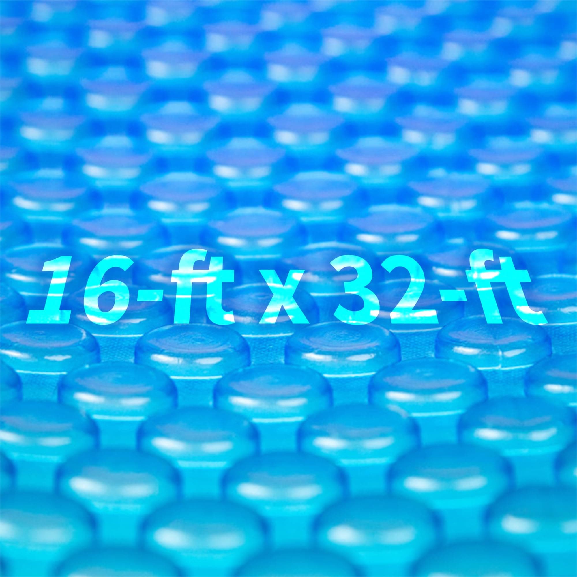 Blue Wave NS420 12 mil Solar Blanket for Rectangular In-Ground Pools, 16' W x 32' L x 0.5" H, Blue