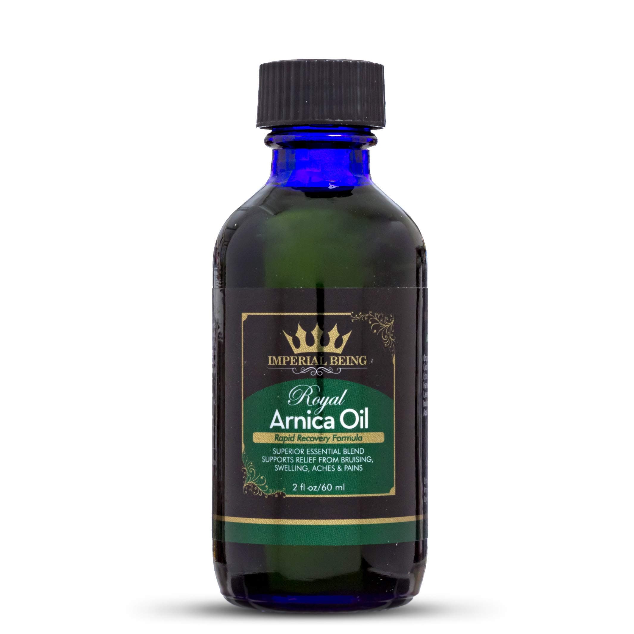 Royal Arnica Oil - Rapid Healing Formula - Super Premium Blend with Essential Oils, Minerals, and Wildcrafted Herbs for Massage, Fast Healing of Bruises, Relief from Muscle Soreness and Aches (60ml)