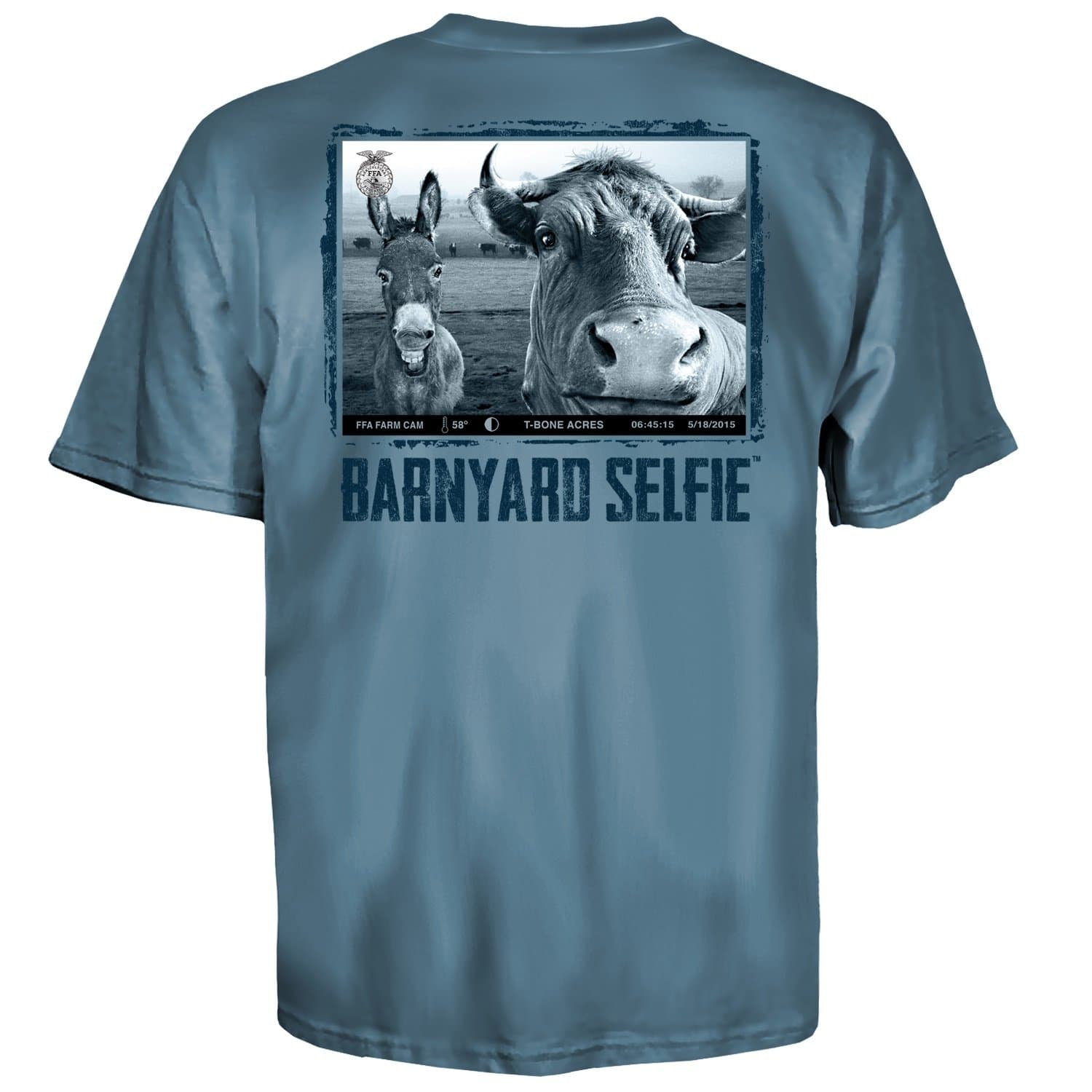 Barnyard Selfie- T-Bone Acres T Shirt Medium