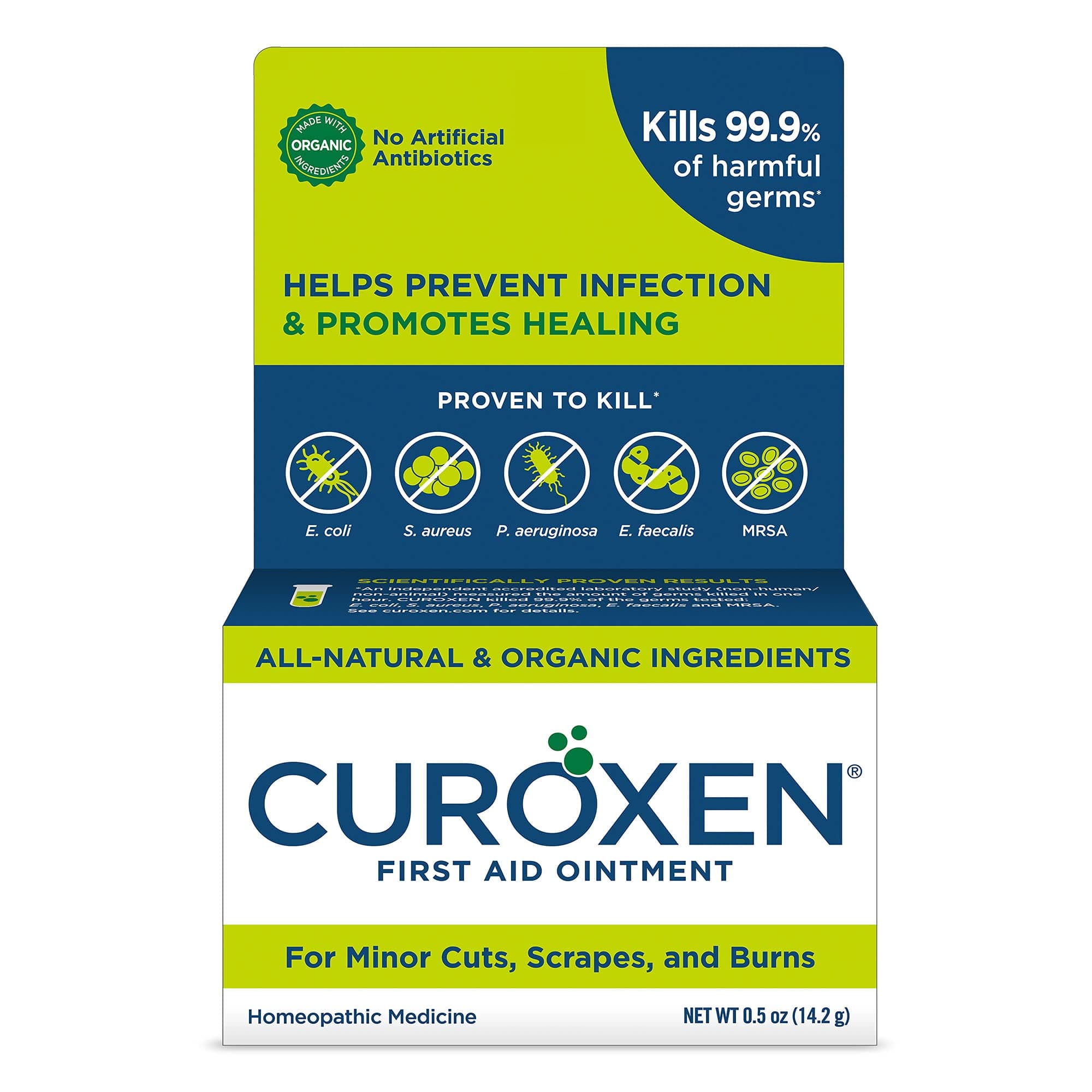 CUROXEN First Aid Antibiotic Ointment, 0.5oz | All-Natural & Organic Ingredients (0.5oz Vertical)