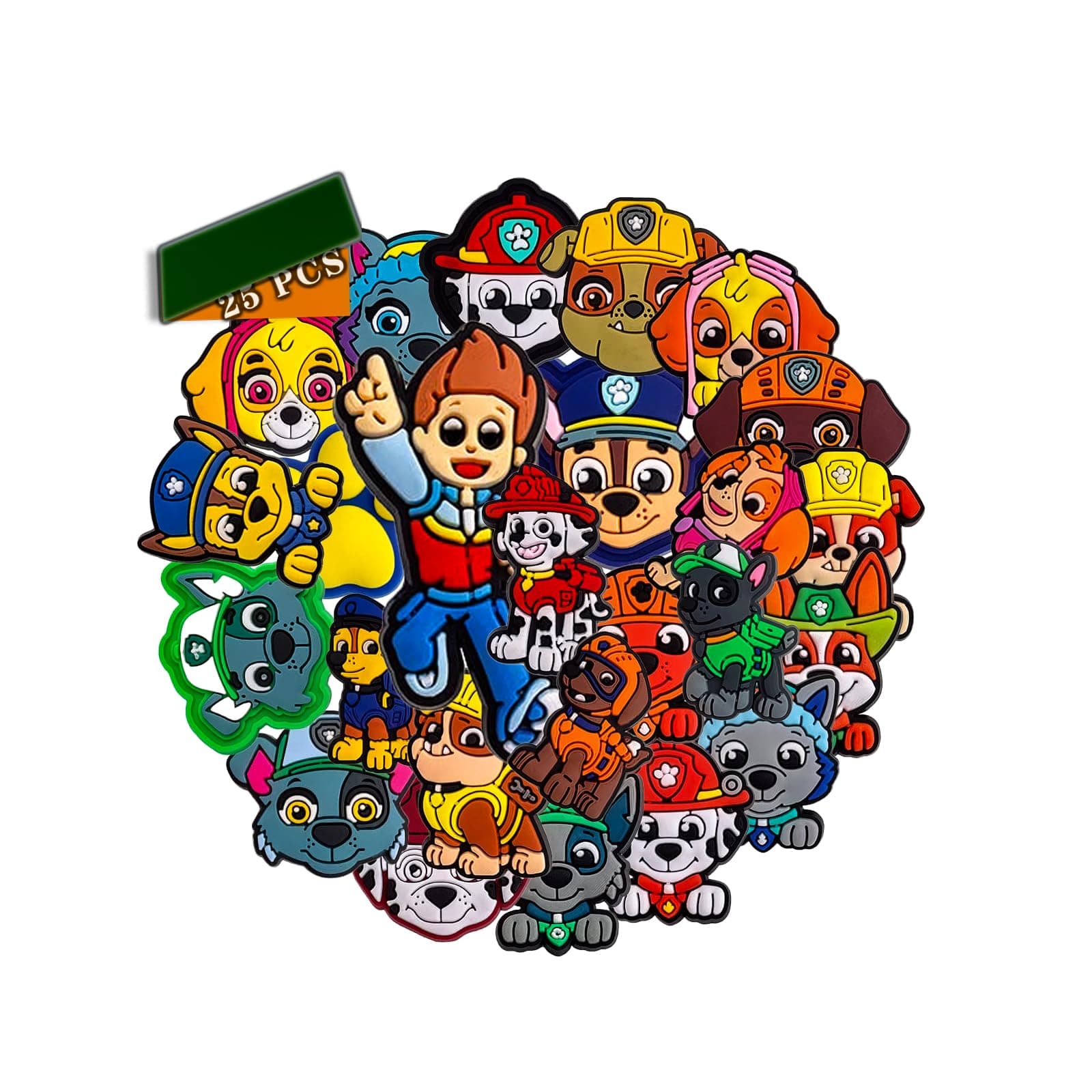 enttgo25pcs Cute Cartoon Charms for Boys Girls,Dog Car Shoe Charms for Kids Teens Adults,PVC Shoe Decoration Charms for Gift Birthday Party