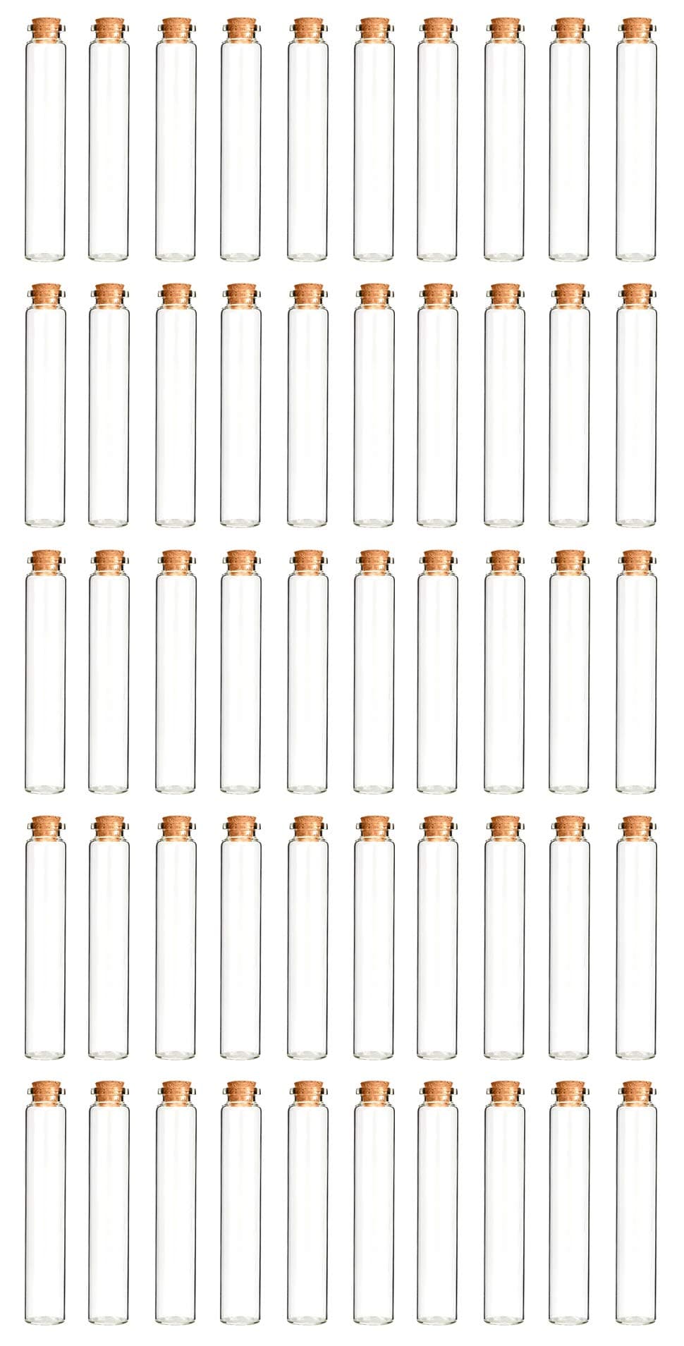 EZtube Glass Tube with Cork Top 4.8" Joint Blunt Doob Tube Vial Holder (50 Pack)