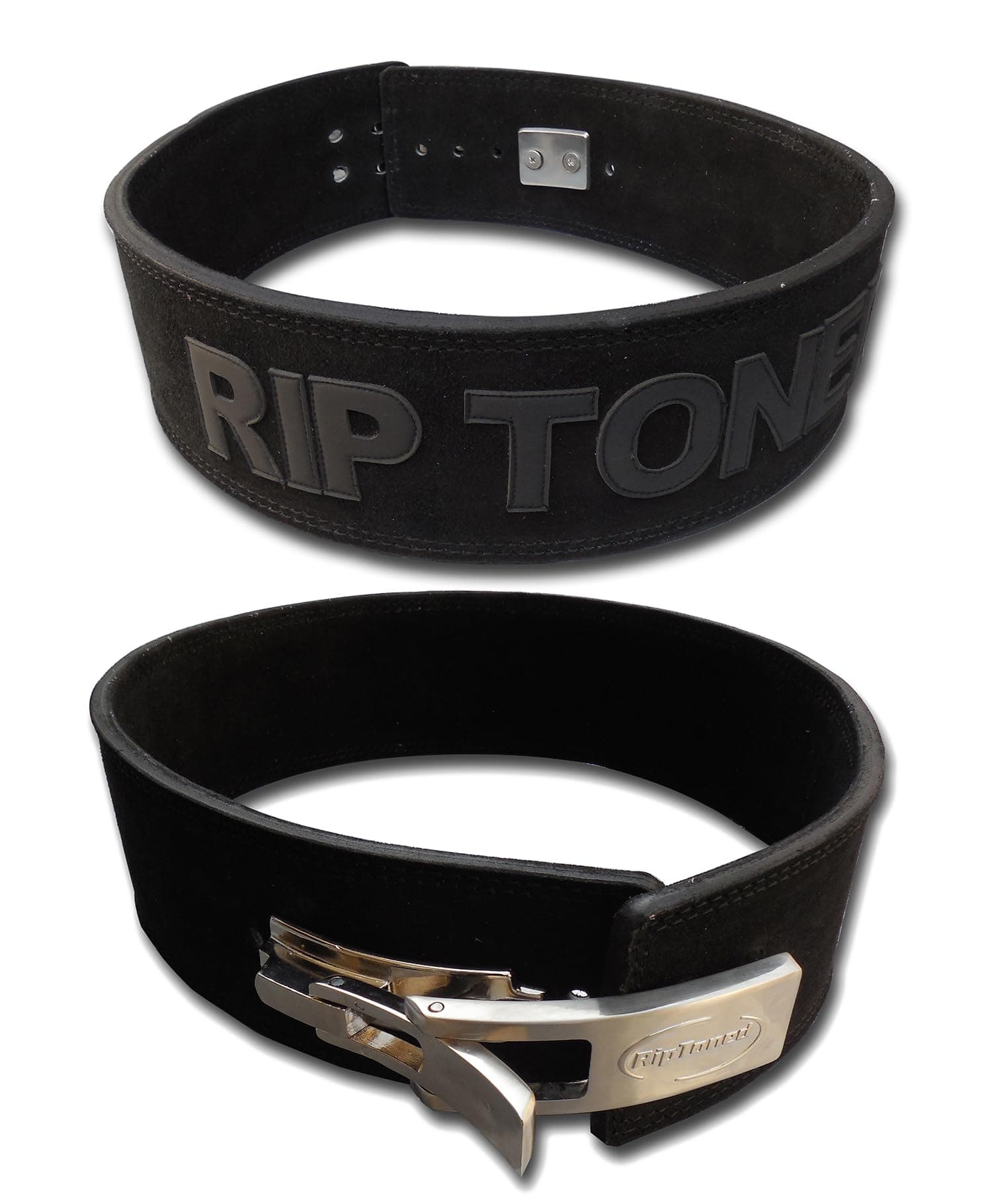 Lever Belt with Bonus Lifting Straps - 4" Leather Weight Lifting & Powerlifting Back Support - 10mm Belt for Strength Training, Xfit, Bodybuilding, MMA