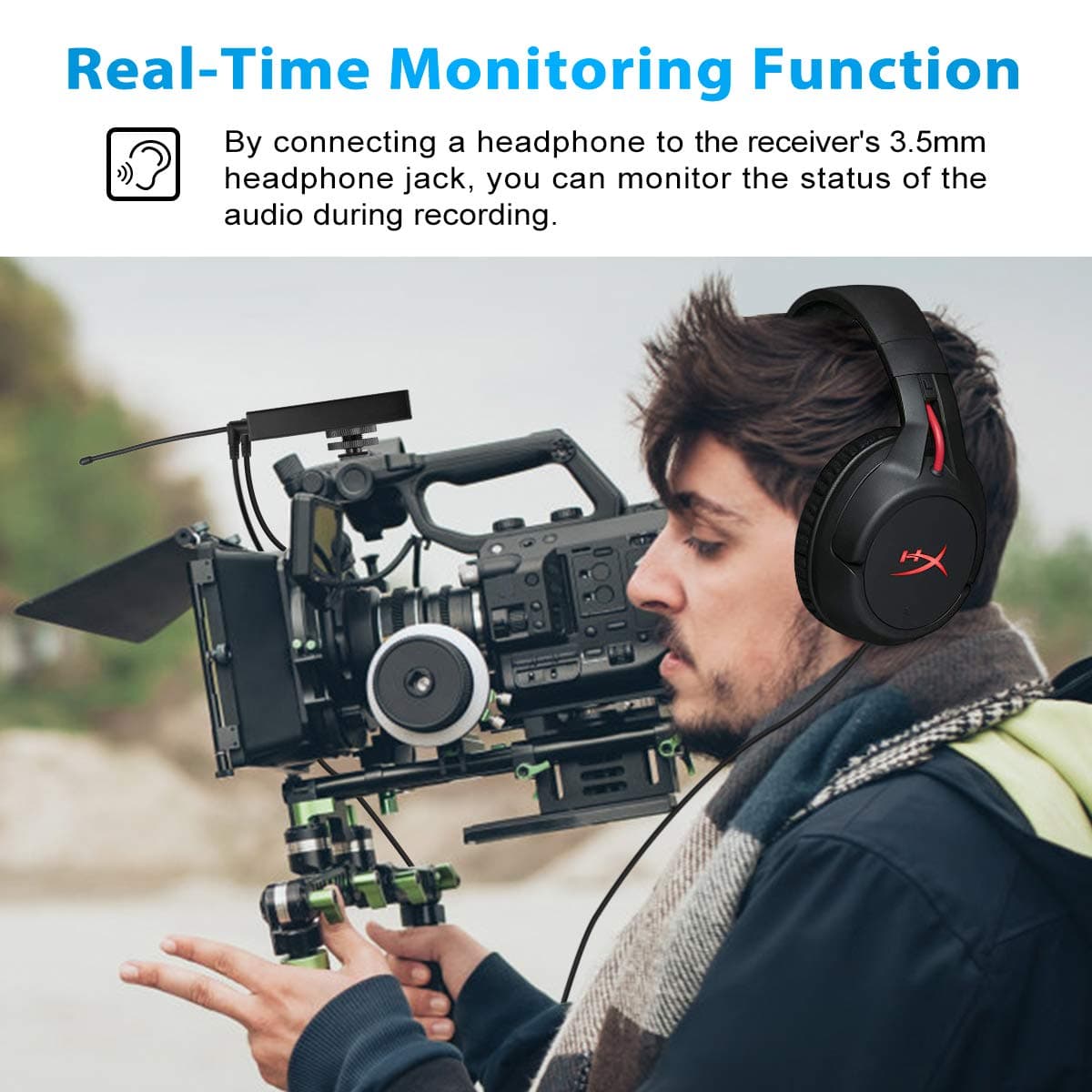 FULAIM MC10 Wireless Omni Lavalier Microphone System for DSLR Camera iPhone Android Smartphone, UHF 20-Channel Wireless Lapel Microphone for Phone Video Recording, Interviews, YouTube and Vlogs