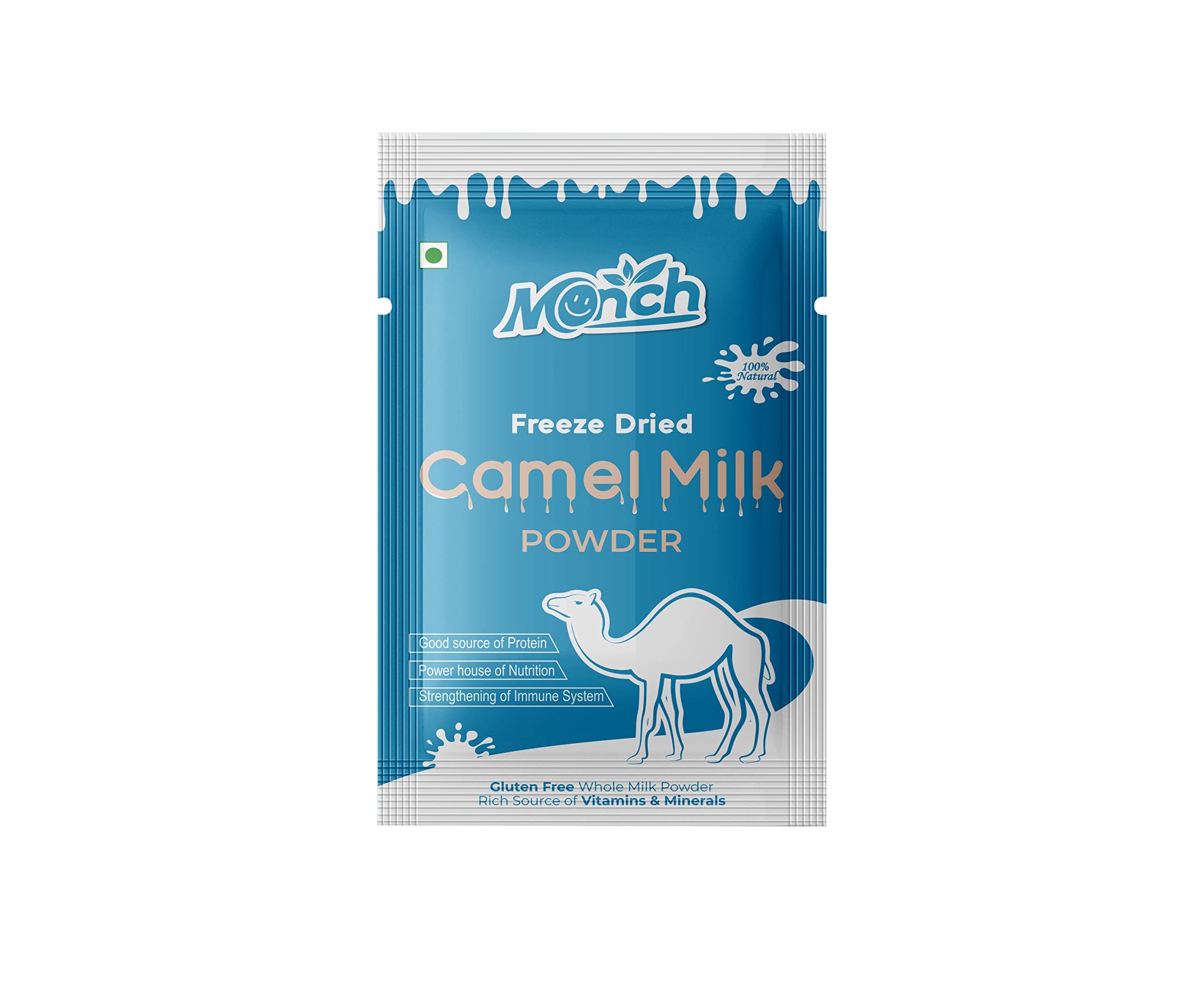 Monch Freeze Dried Camel Milk Powder | Rich In Calcium for Strong Bones & Source of Omega-3 Pure & Natural Milk Powder | No Preservatives | Easy to Digest | 20 g (Pack of 1)