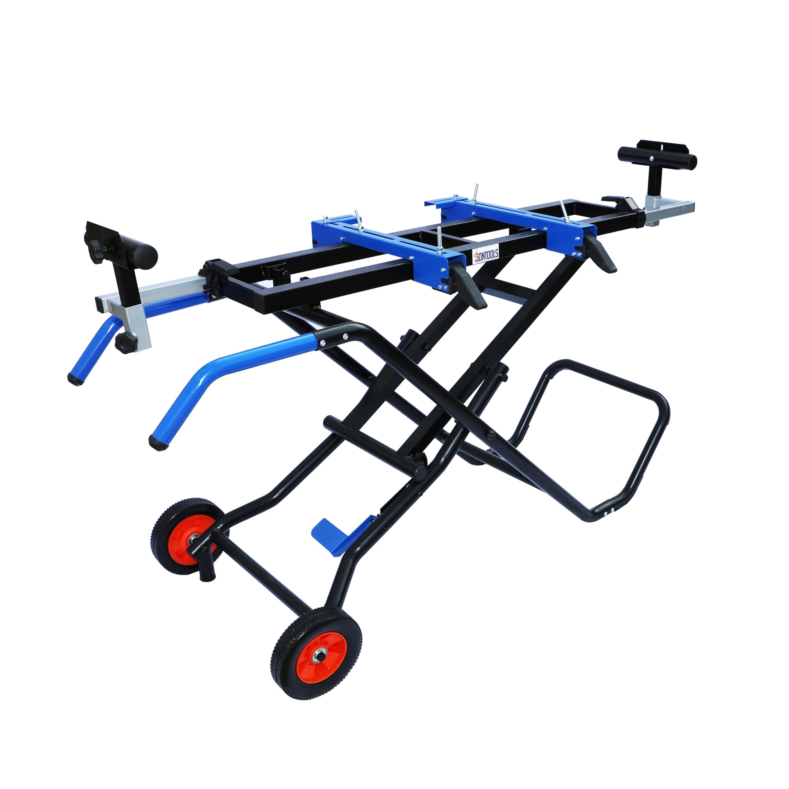 Folding Portable Tile Saw Stand, miter saw stand with wheels,collapsible and portable, saw stand table, chop saw roller stand, saw horse roller stand, mitre saw stand
