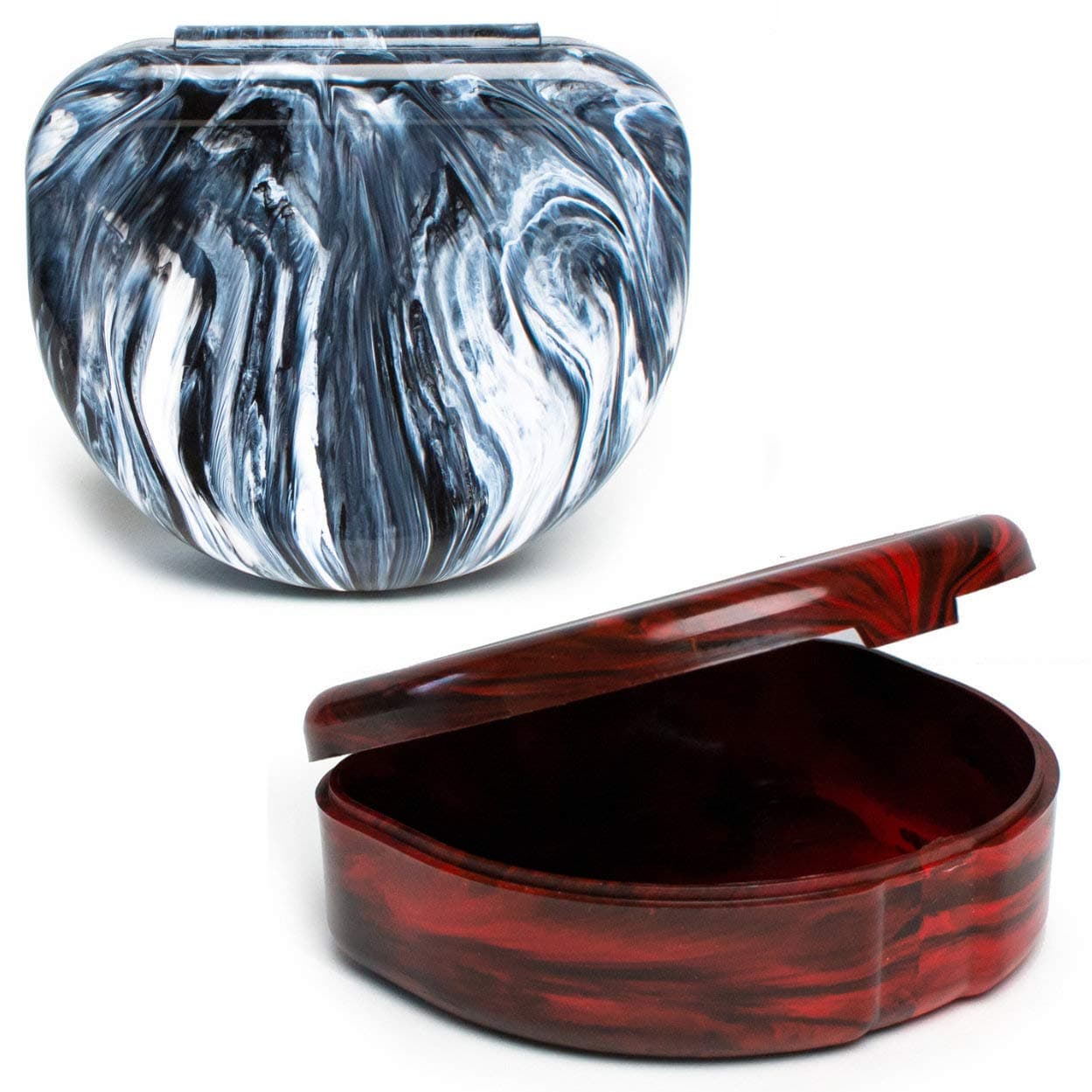 Elegancia Orthodontic Retainer Case 2pk Designer Marble Colors (Designer Russian Roulette)