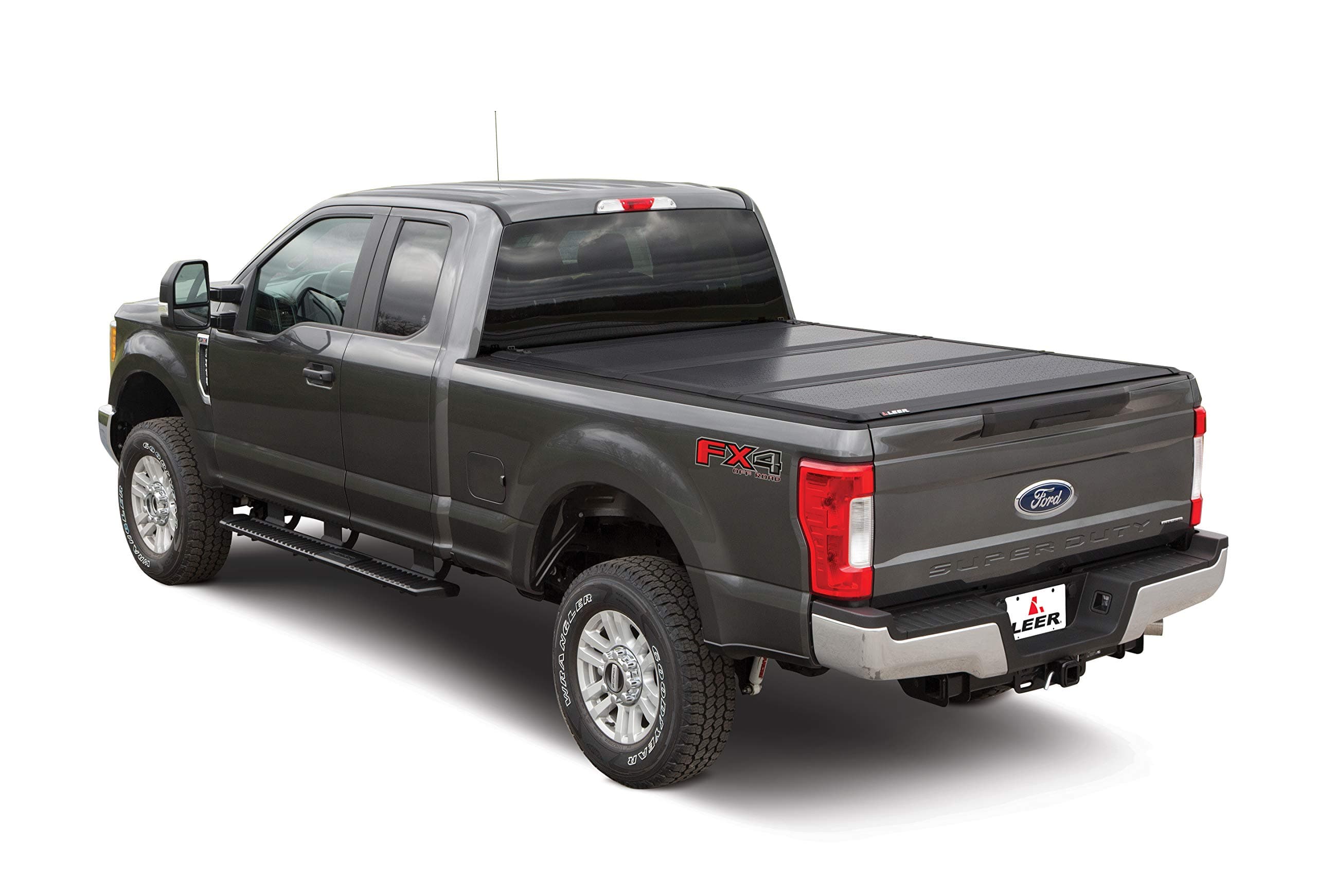 Leer Trilogy X2T | Fits 2014+ Toyota Tundra with 6.6 FT Bed w/Deck Rail System | Tri-Fold Truck Bed Tonneau Cover | SKU 141158