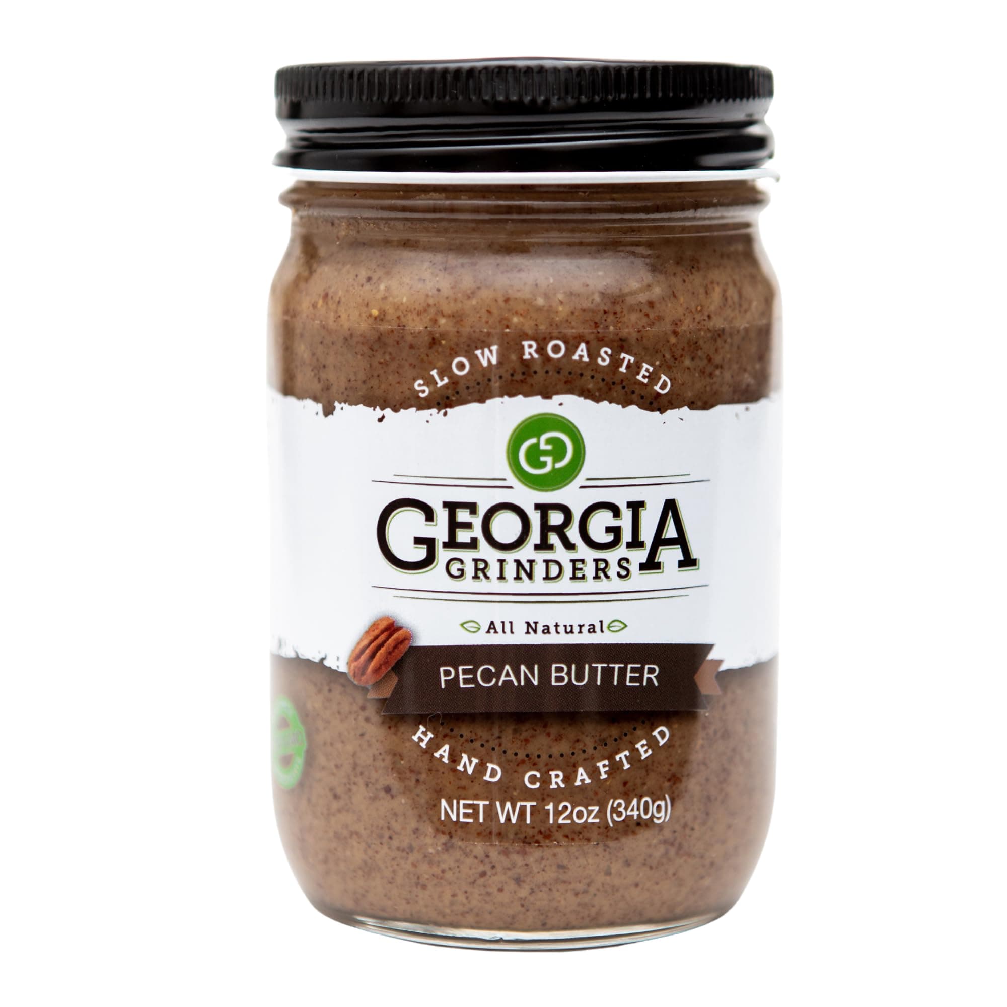 Georgia Grinders Pecan Butter Spread, Whole30 Approved, Non-GMO, Gluten Free, No Palm Oil, No Added Sugar, Paleo and Vegan Friendly, 12 Ounce (1 Pack)