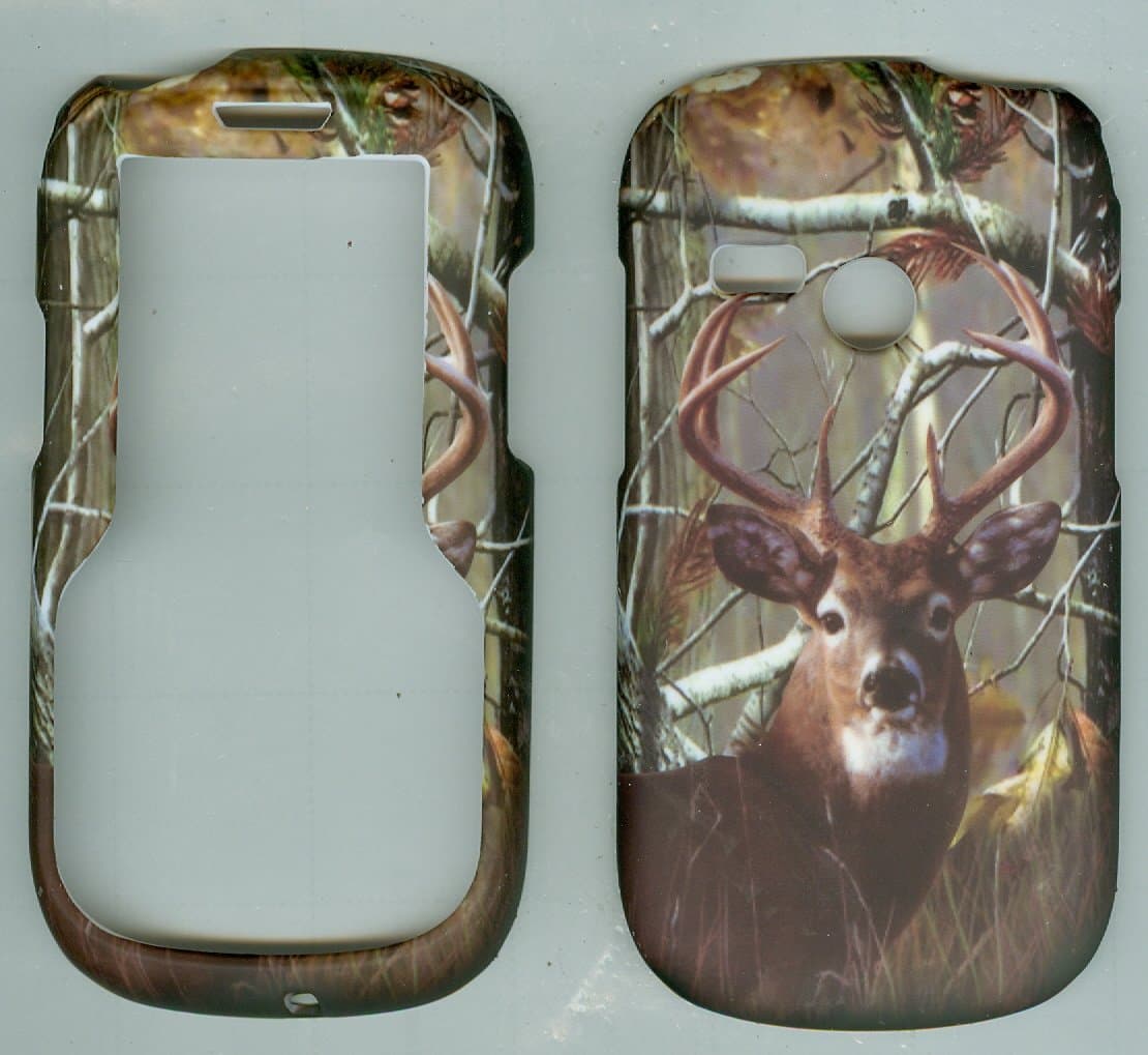 Camouflage Real Tre Black Deer Lg Saber Un200 Lg200 200c Faceplte Rubberized Snap on Hard Phone Cover Case Protector Accessory